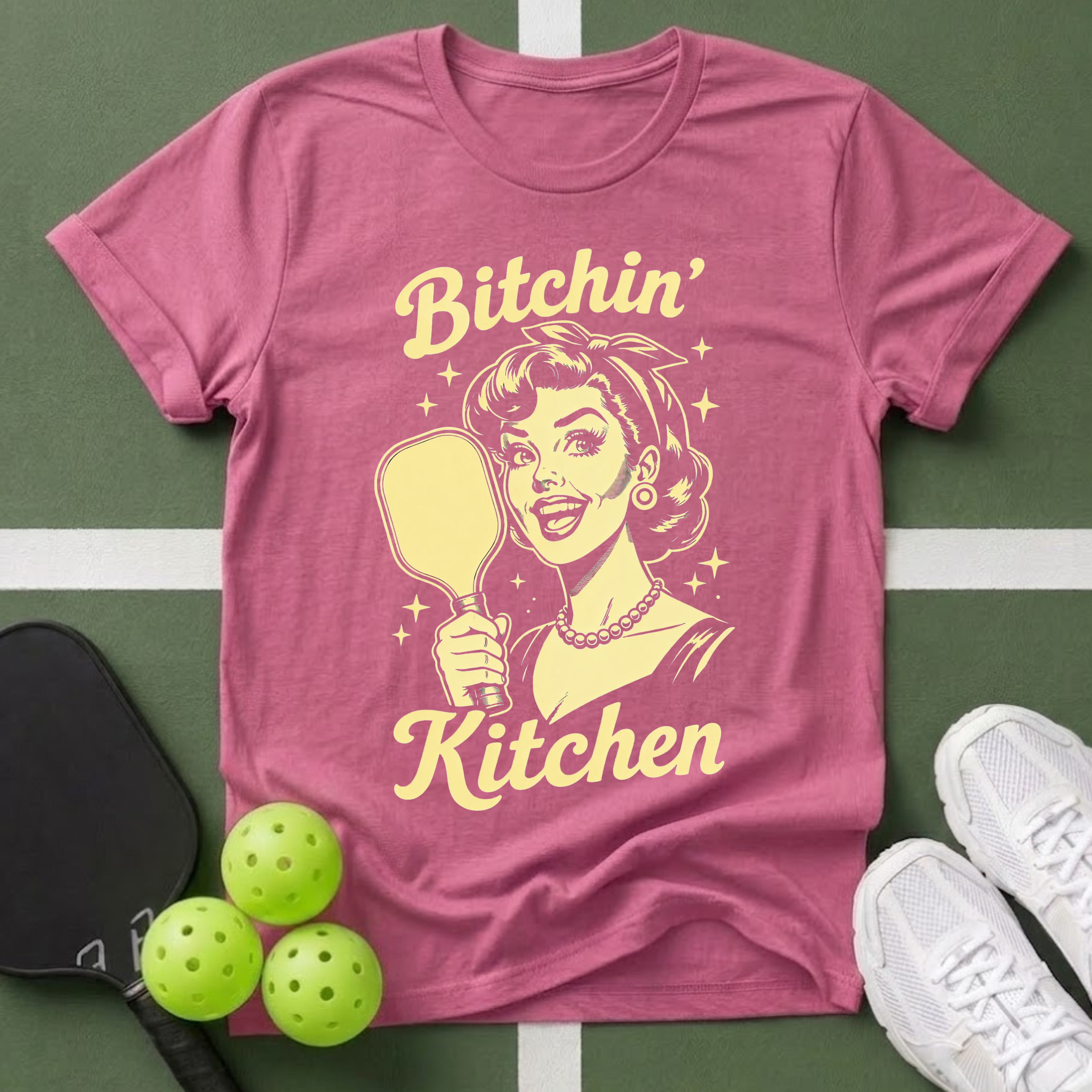 Bitchin' Kitchen Vintage Retro T-Shirt
