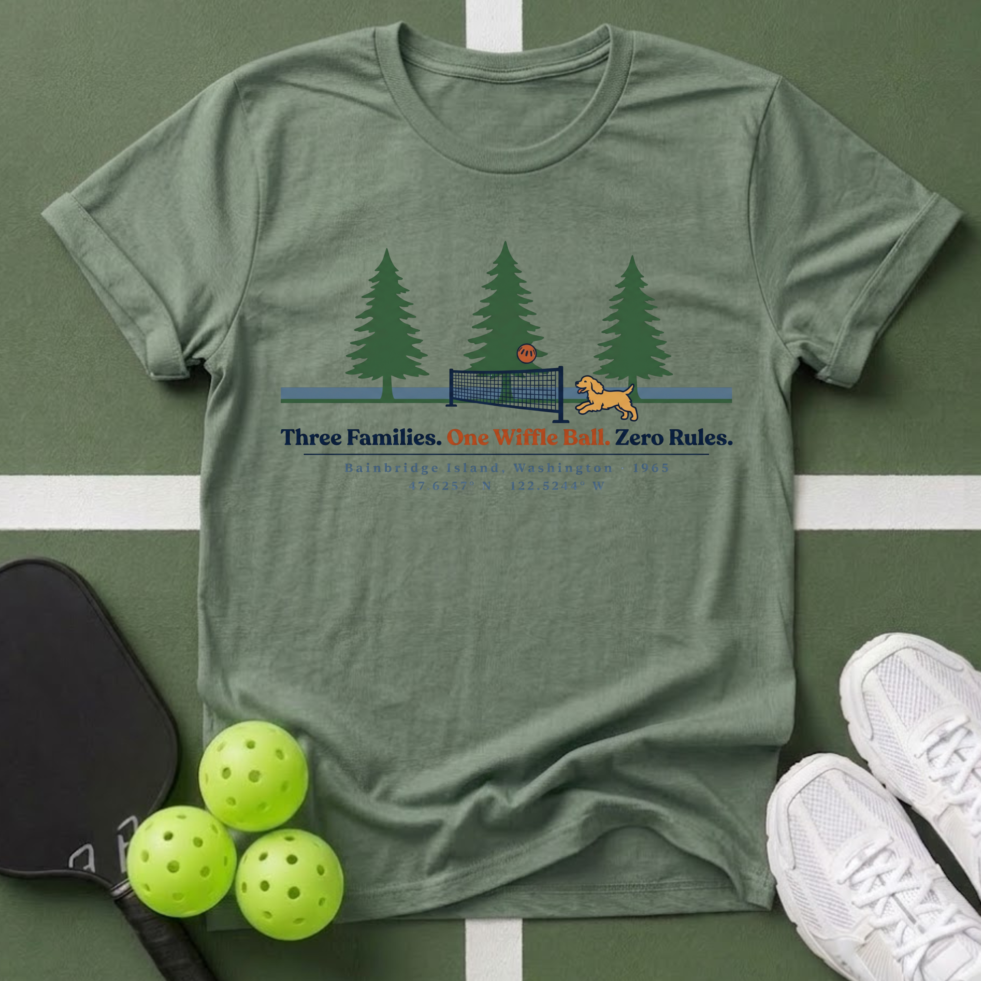 Three Families, One Wiffle Ball, Zero Rules T-Shirt