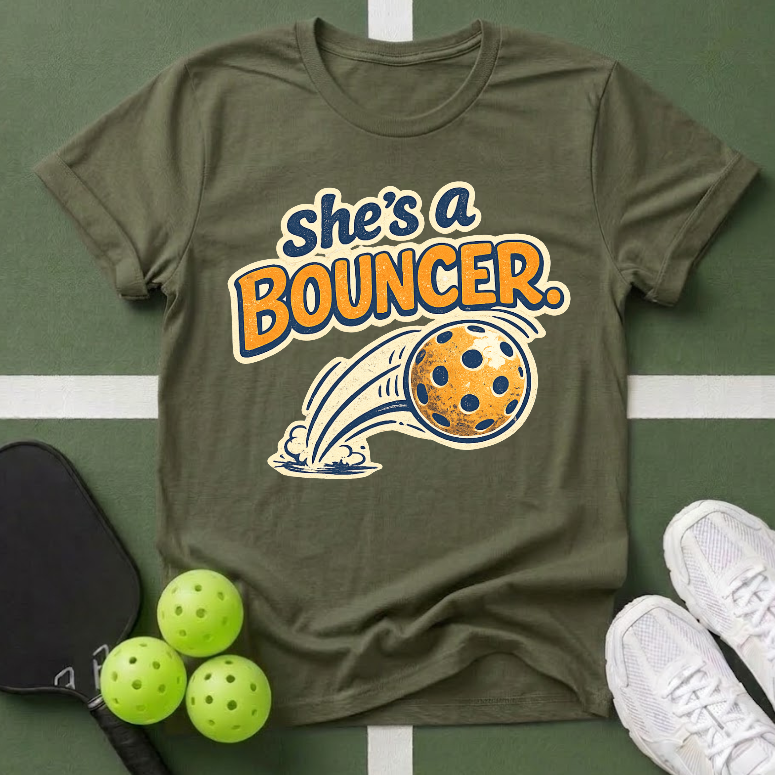She's a Bouncer Pickleball T-Shirt