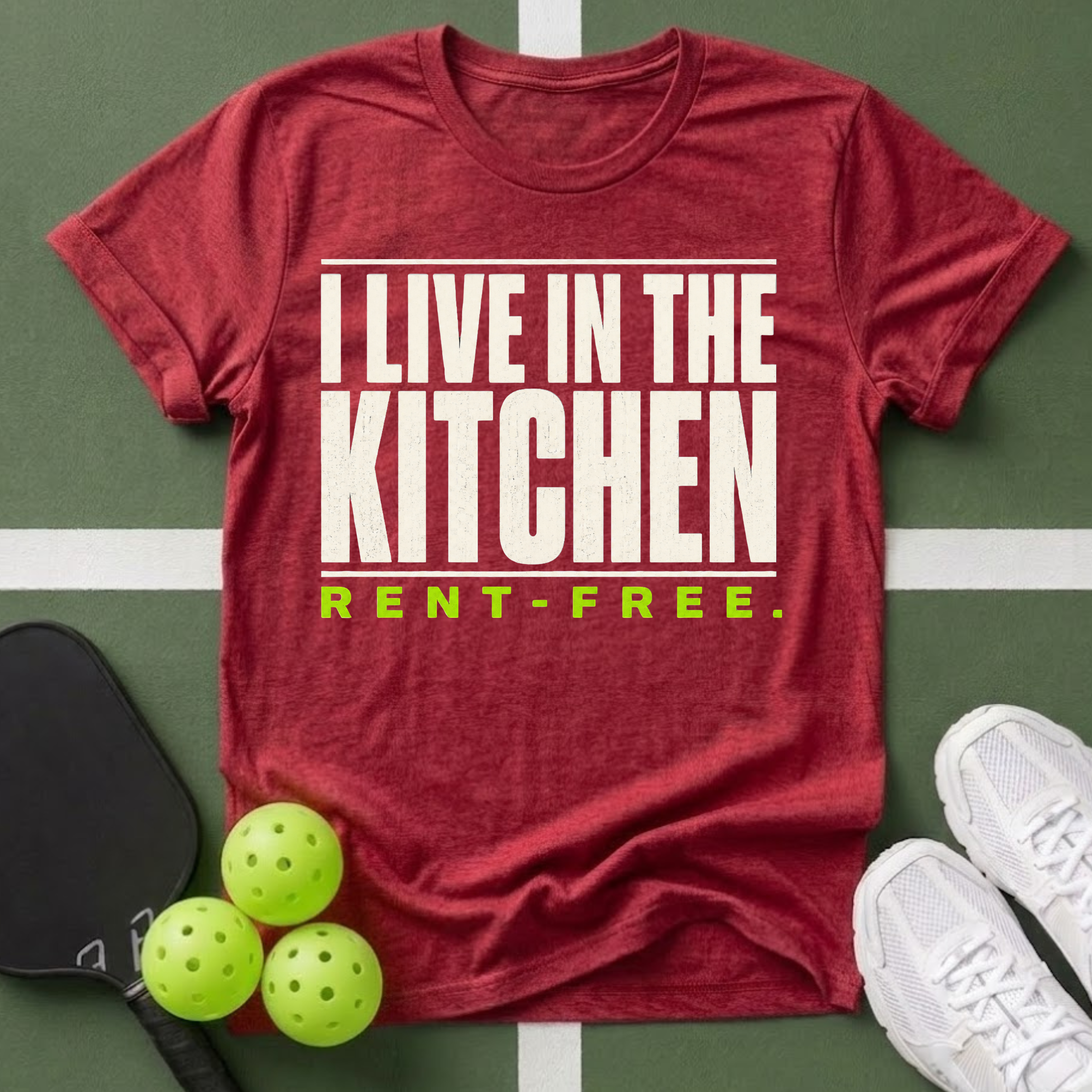 I Live in the Kitchen Rent‑Free T-Shirt