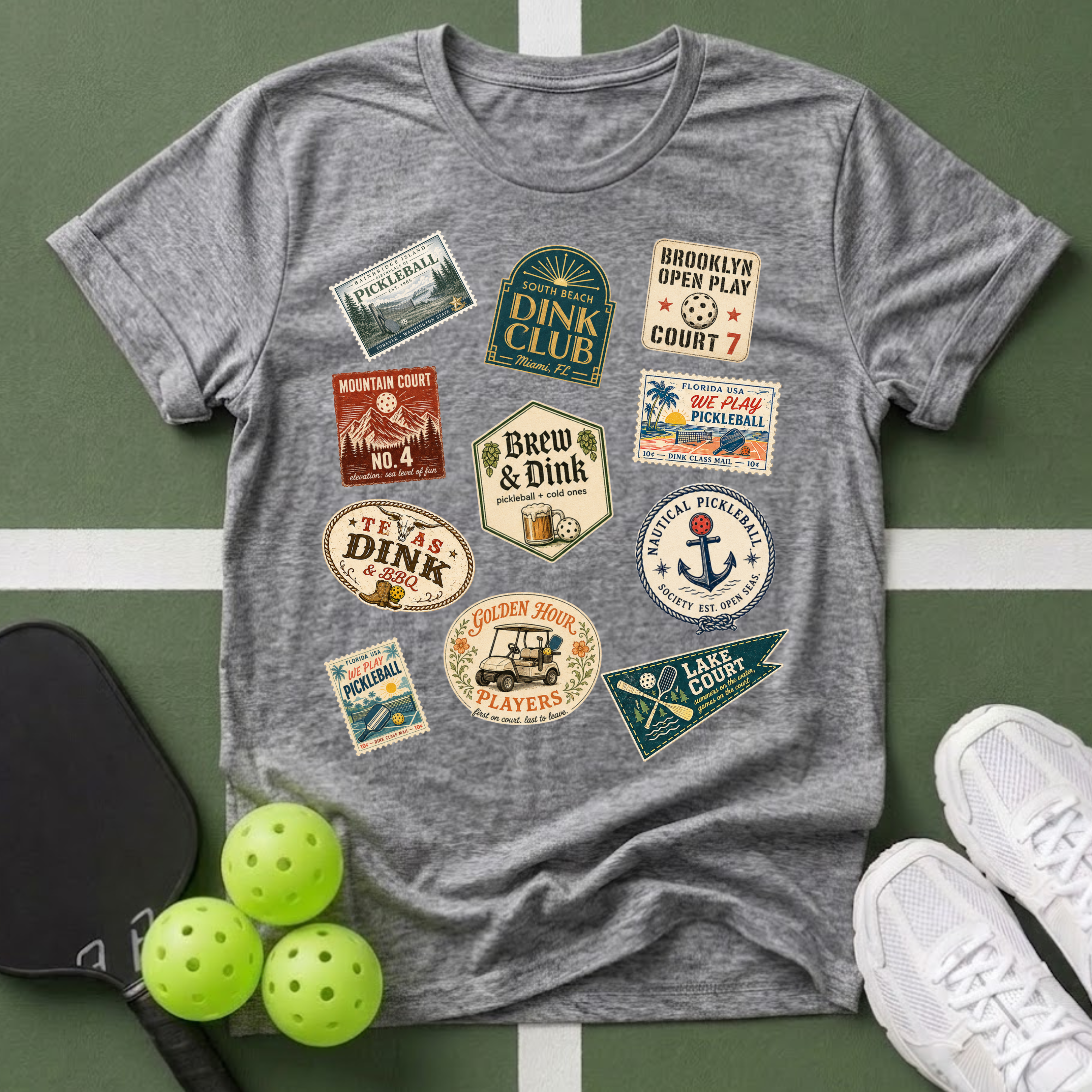 Vintage Travel Sticker T-Shirt