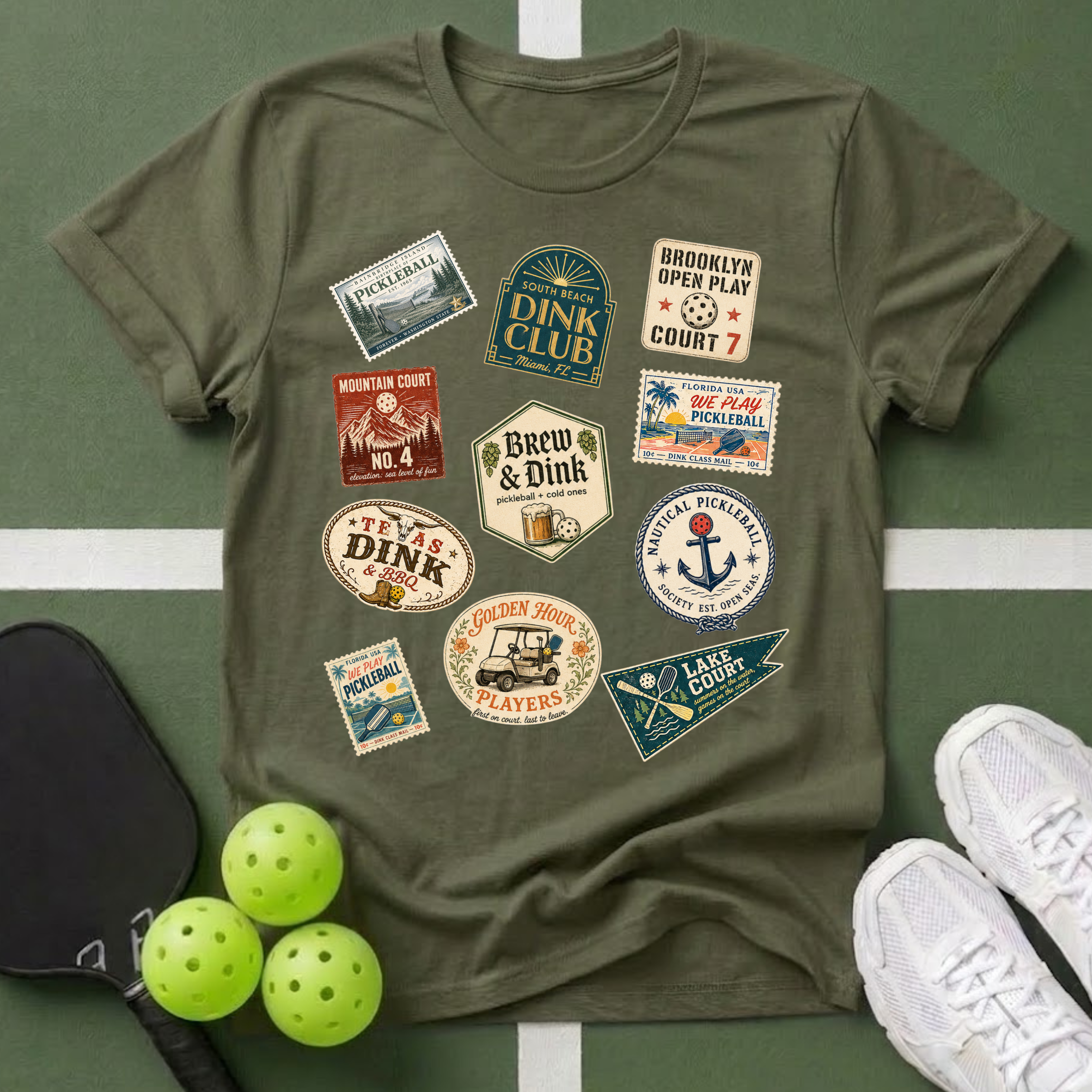 Vintage Travel Sticker T-Shirt