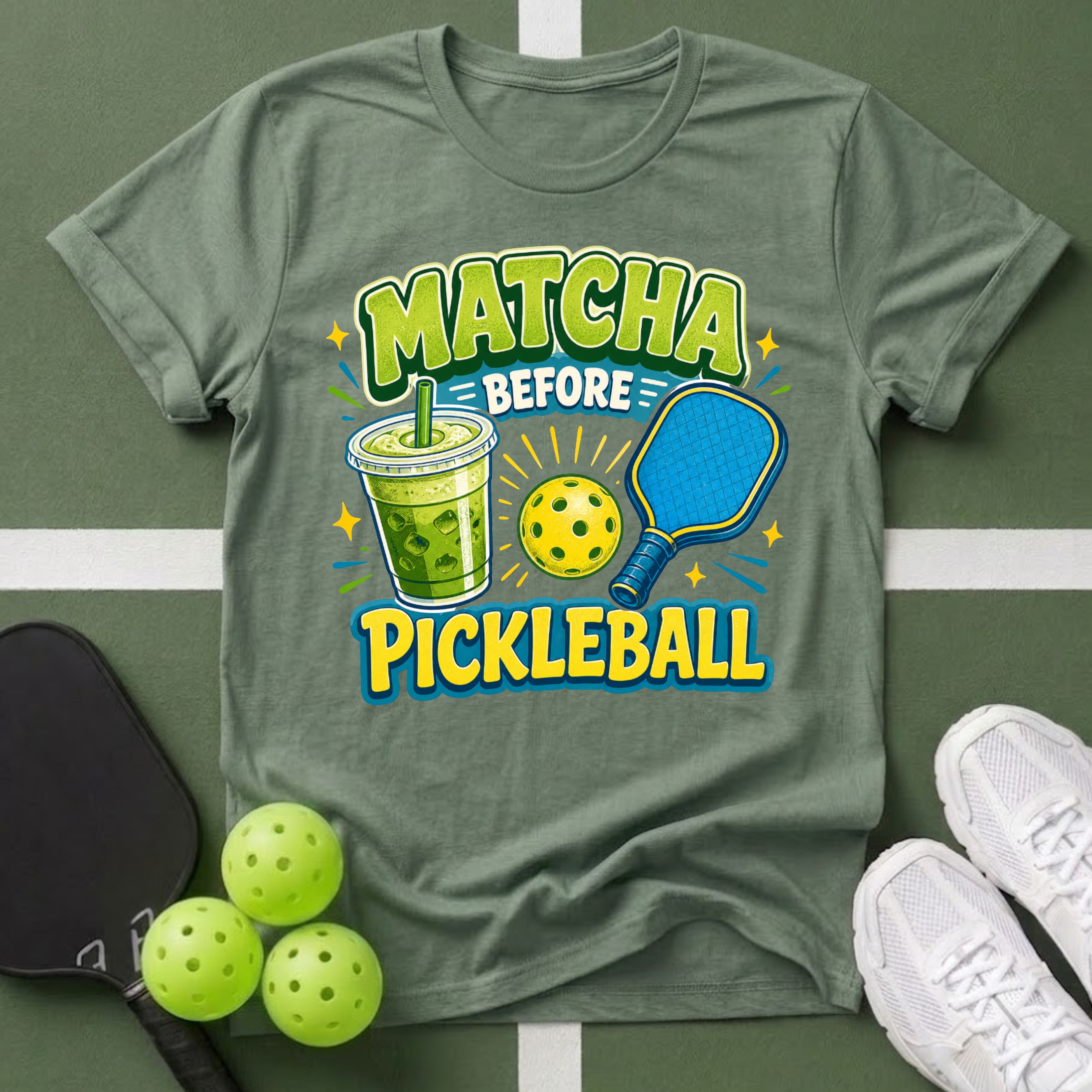 A Matcha Before Pickleball T-Shirt