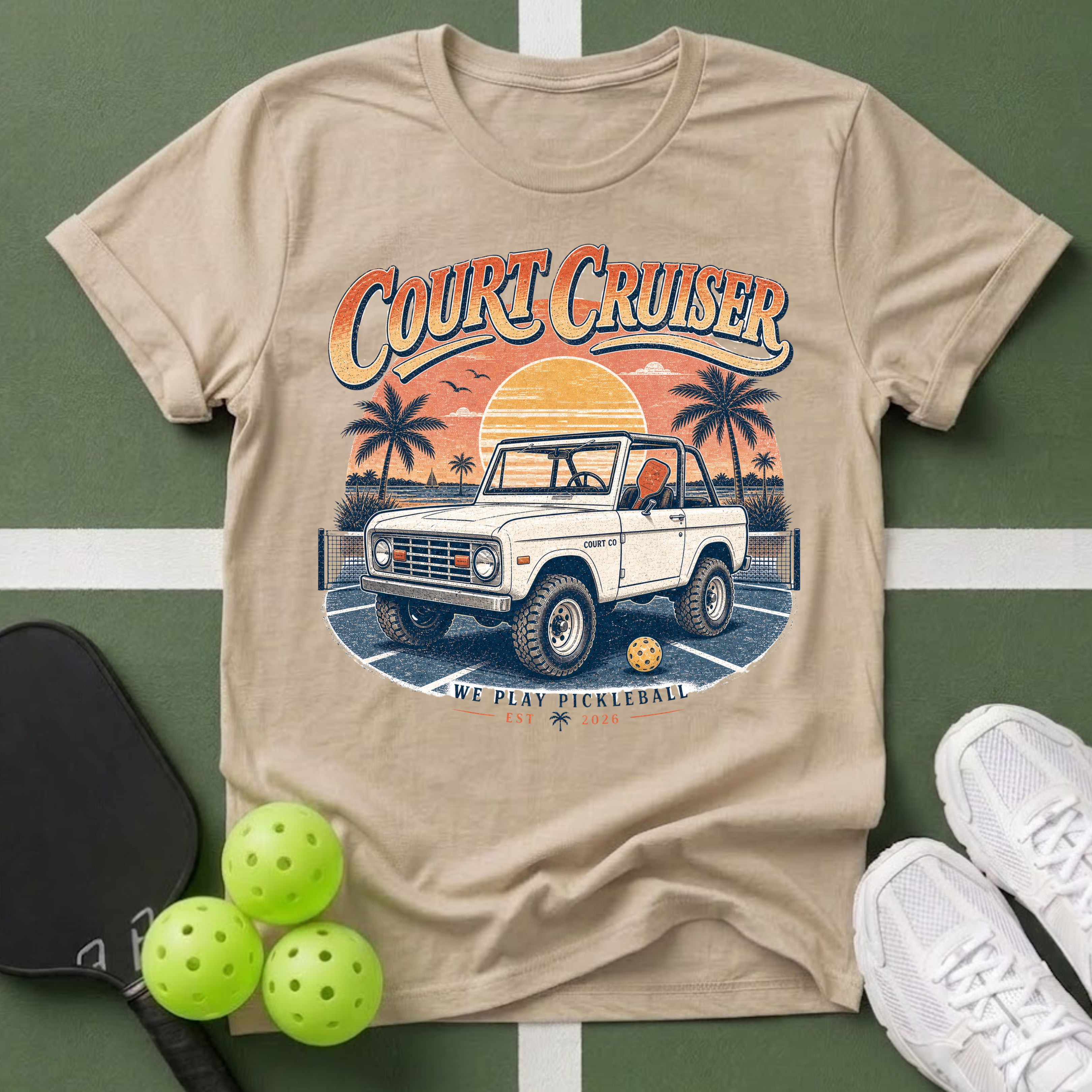 Court Cruiser Vintage Truck T-Shirt