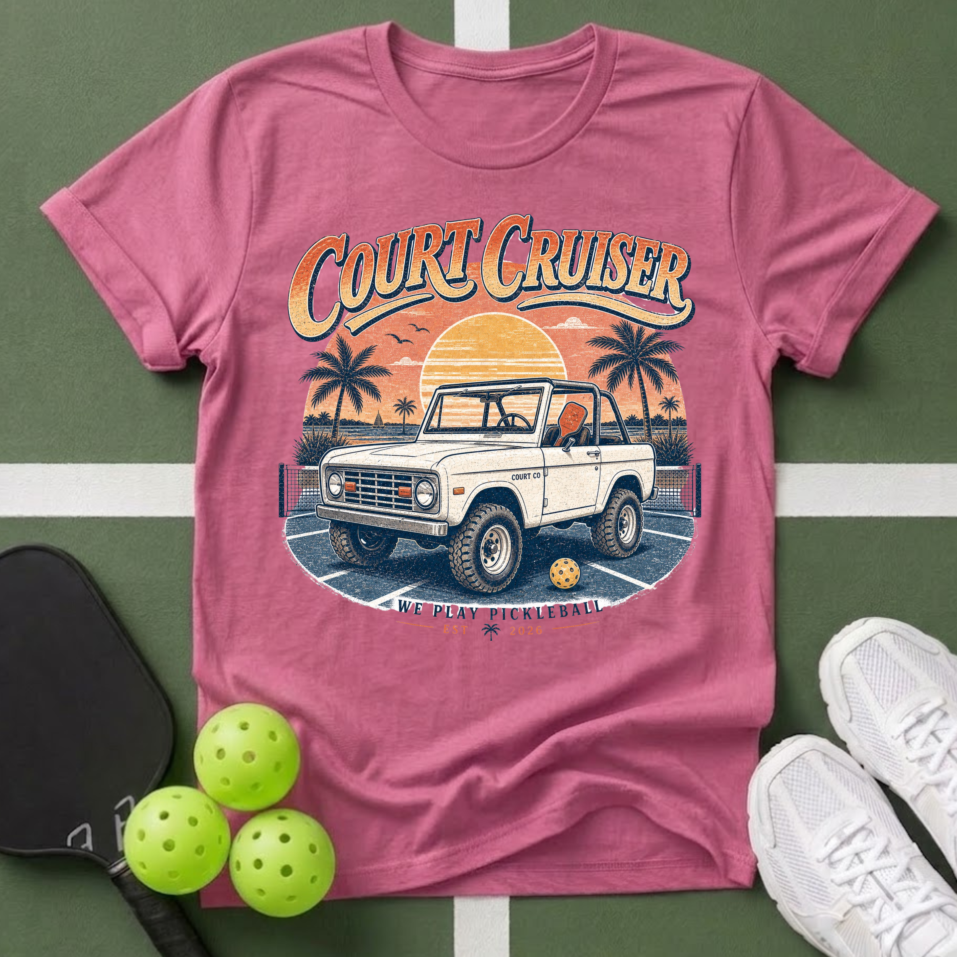 Court Cruiser Vintage Truck T-Shirt