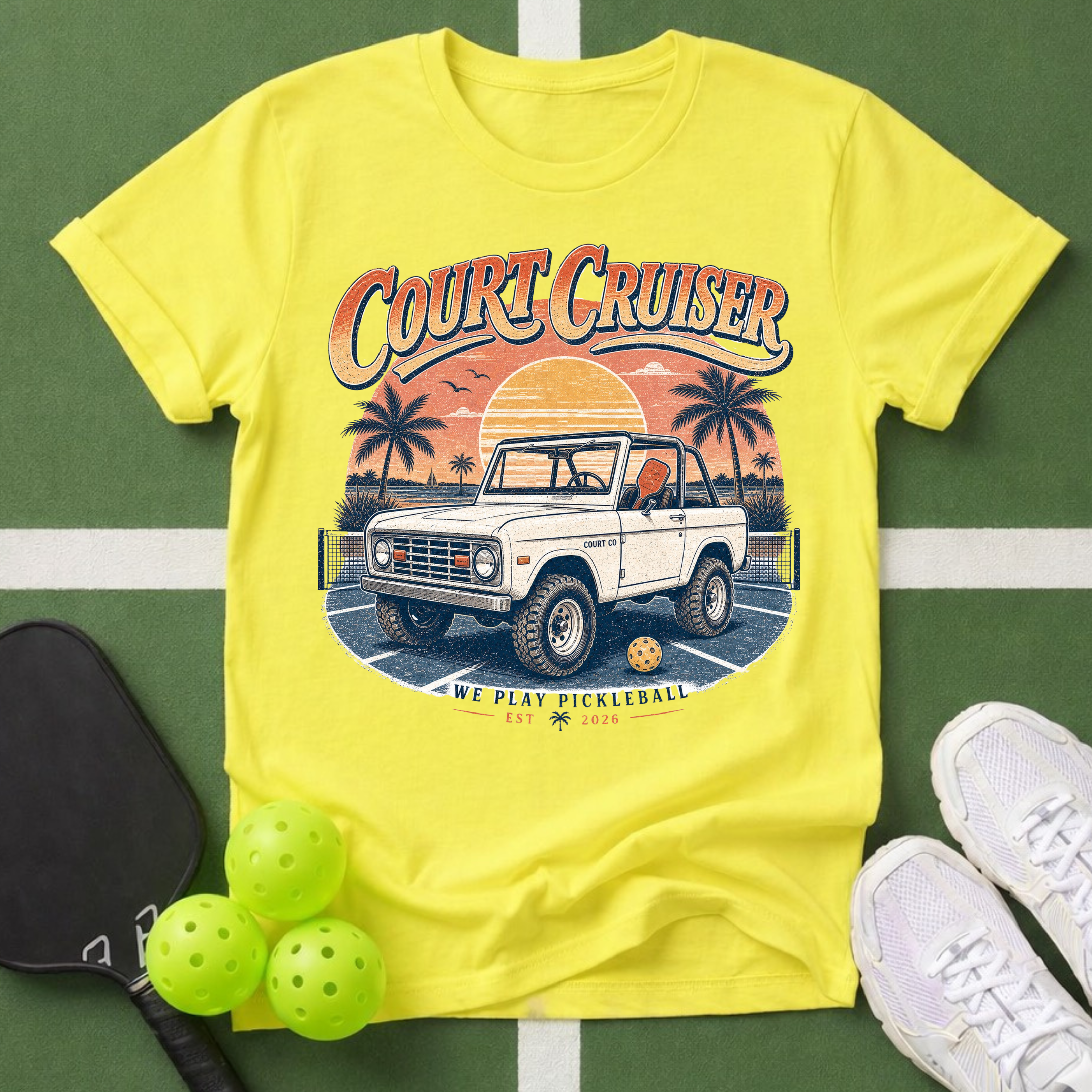 Court Cruiser Vintage Truck T-Shirt