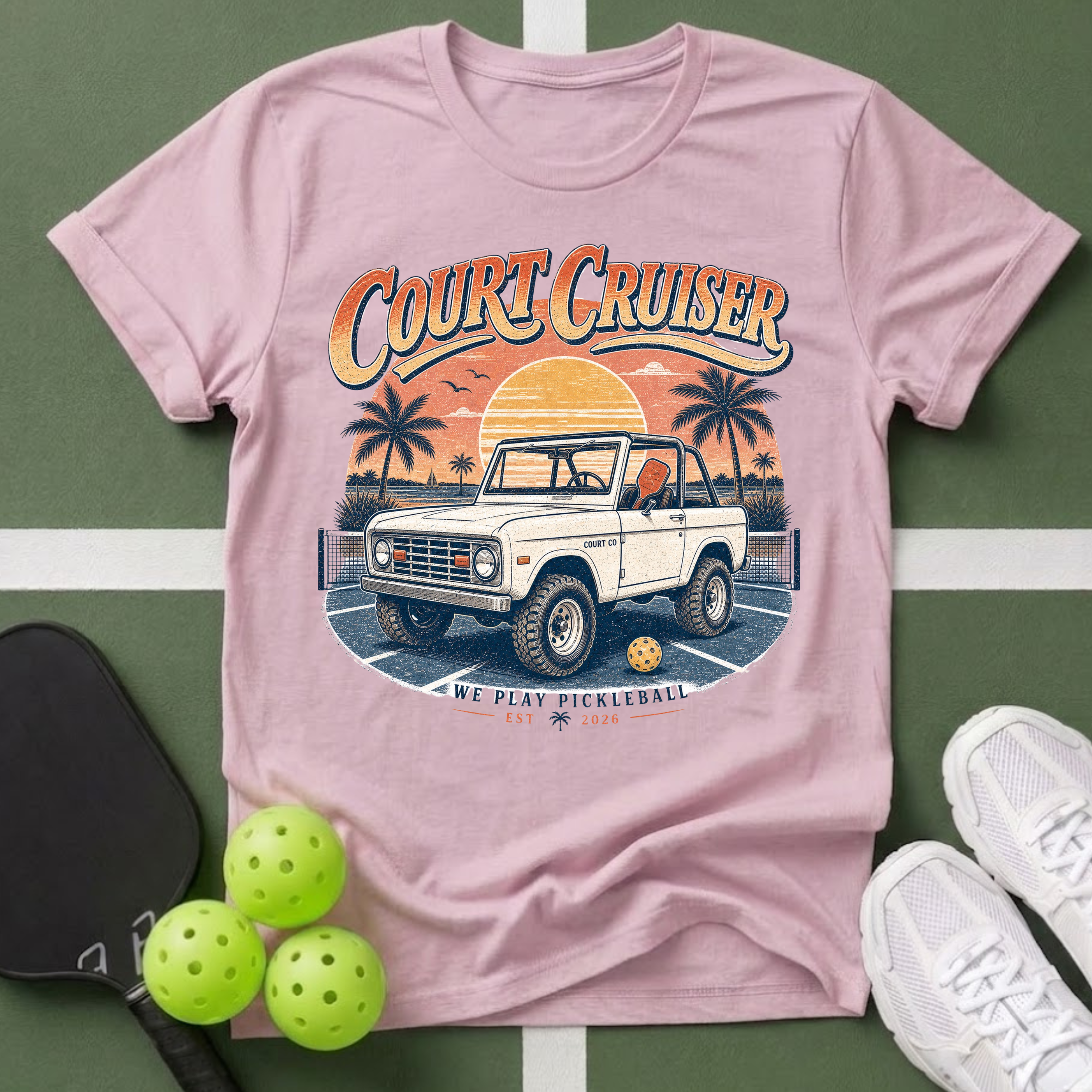 Court Cruiser Vintage Truck T-Shirt