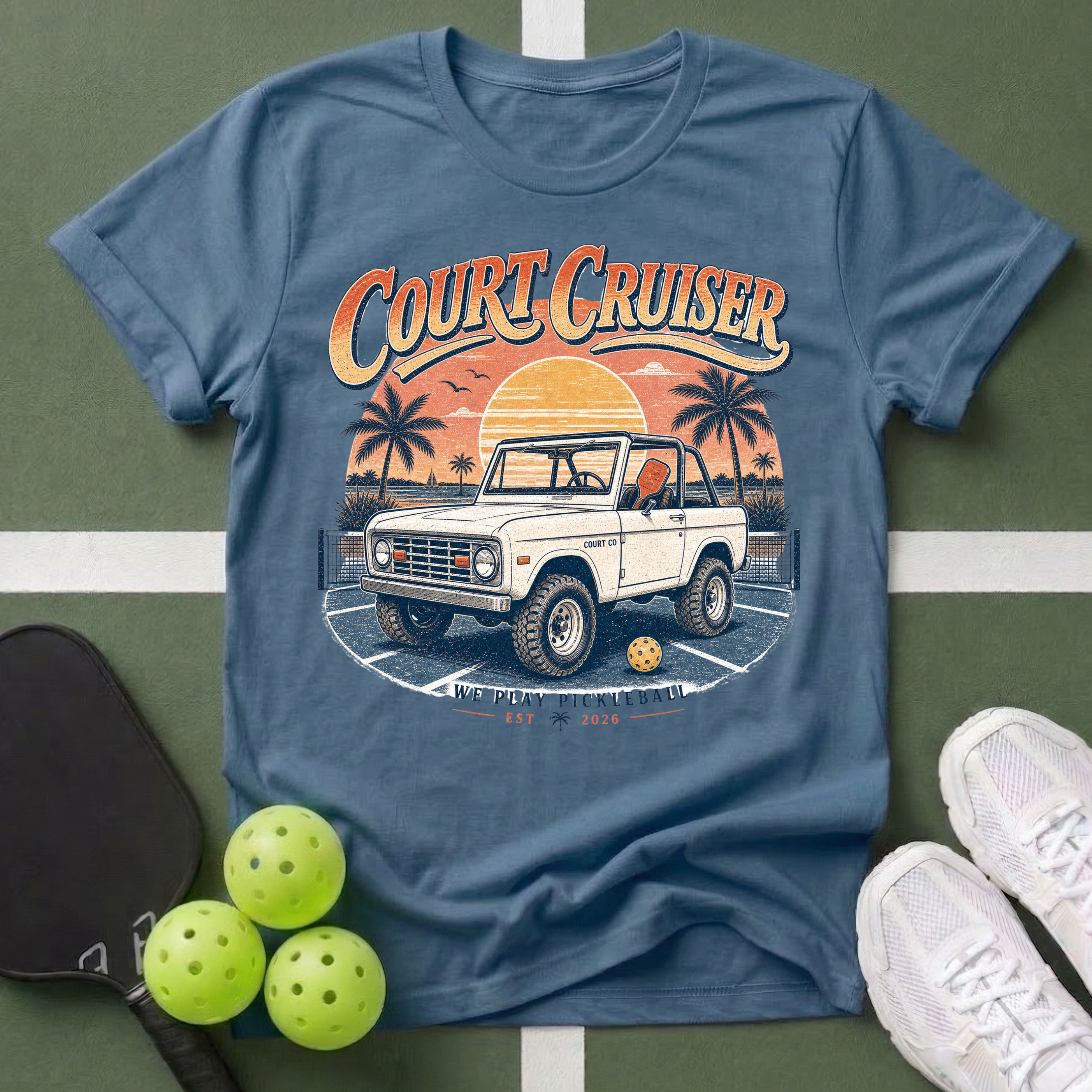 Court Cruiser Vintage Truck T-Shirt
