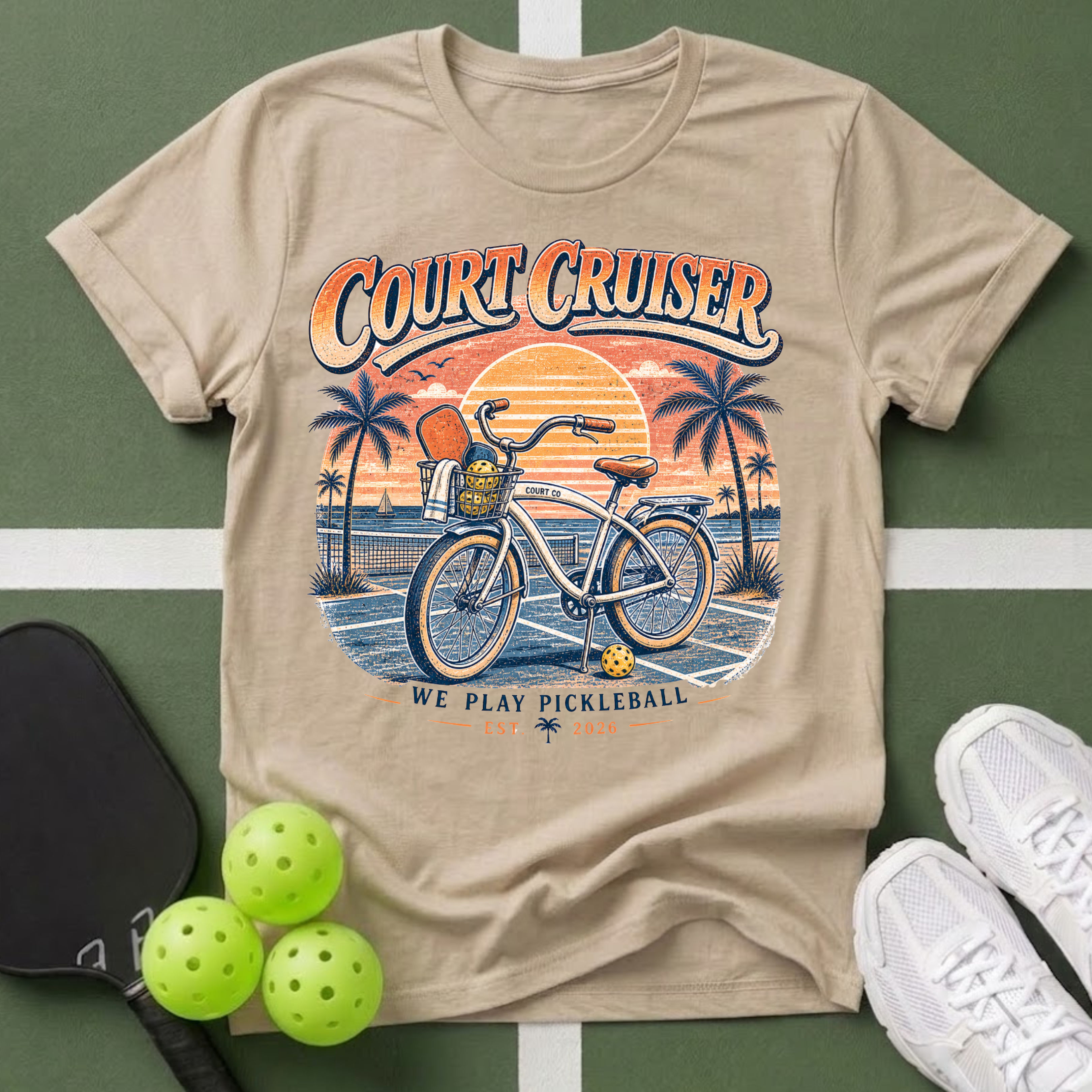 Court Cruiser Vintage Bike T-Shirt