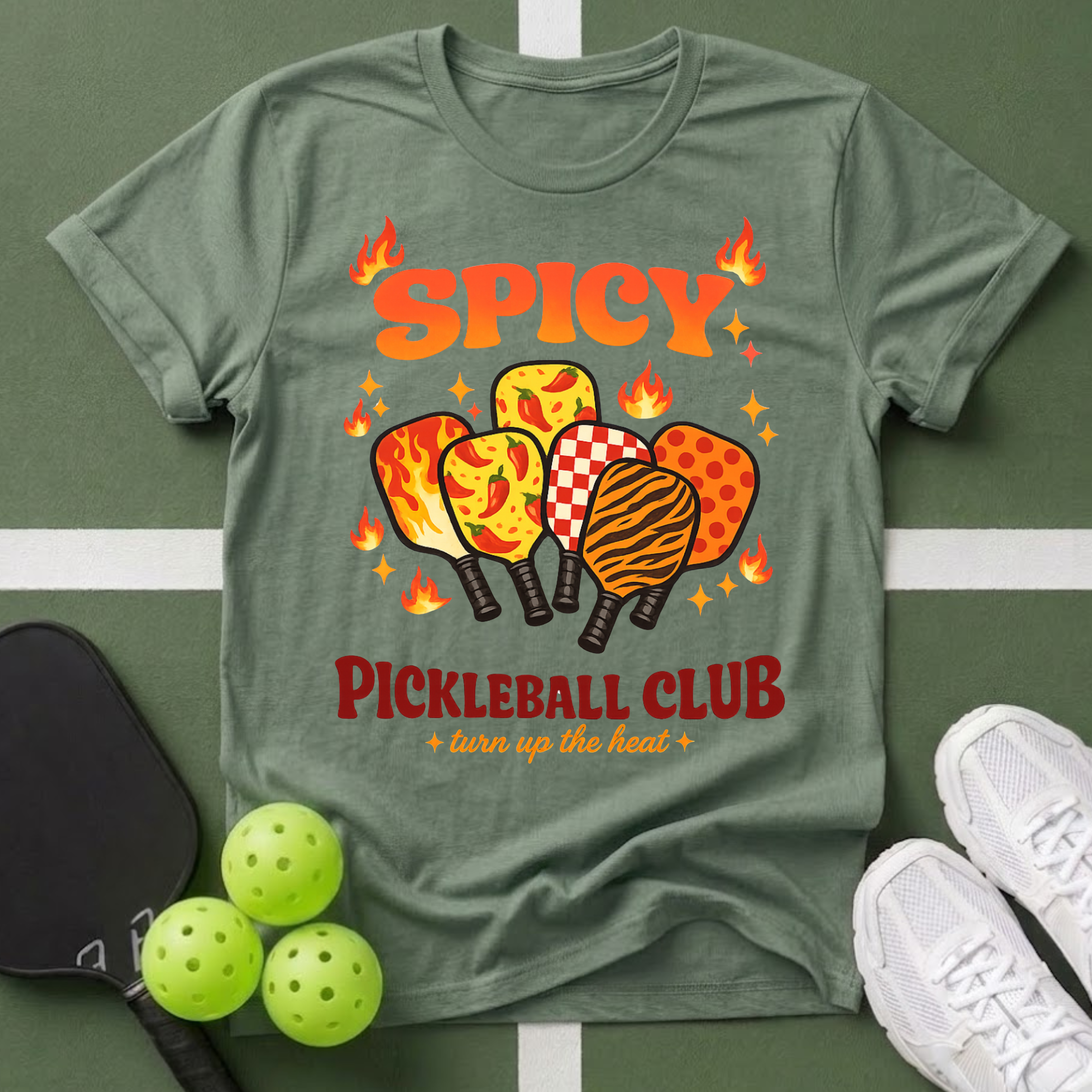 Flavors - Spicy Pickleball Club T-Shirt
