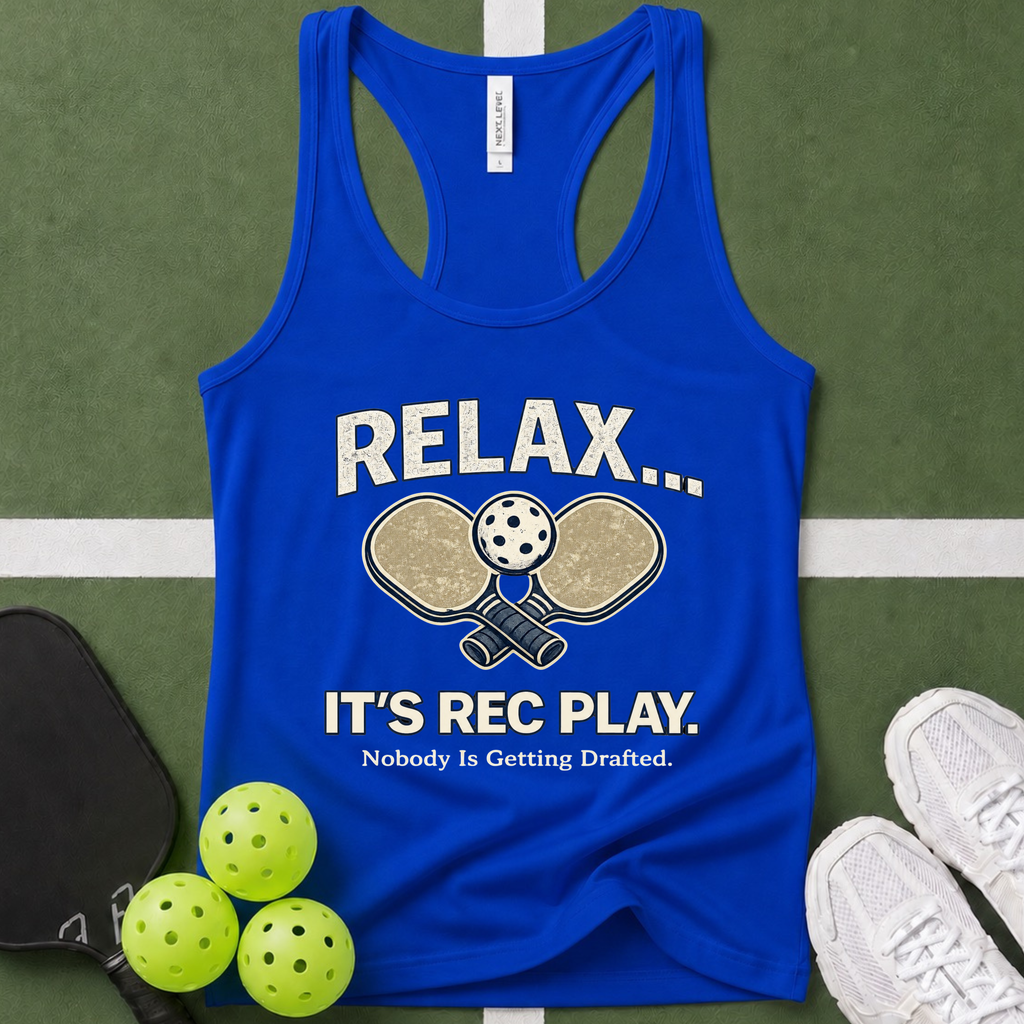 .Relax, It's Rec Play Women's Racerback Tank