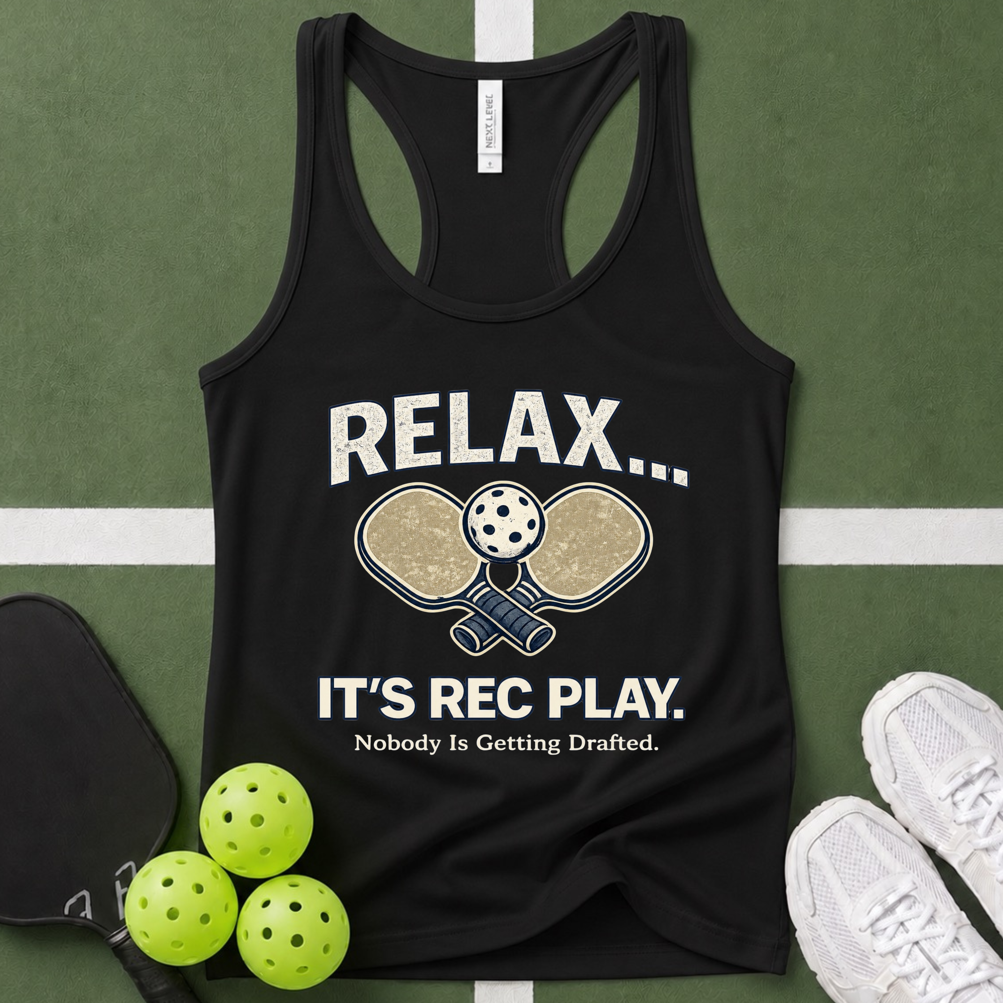 .Relax, It's Rec Play Women's Racerback Tank