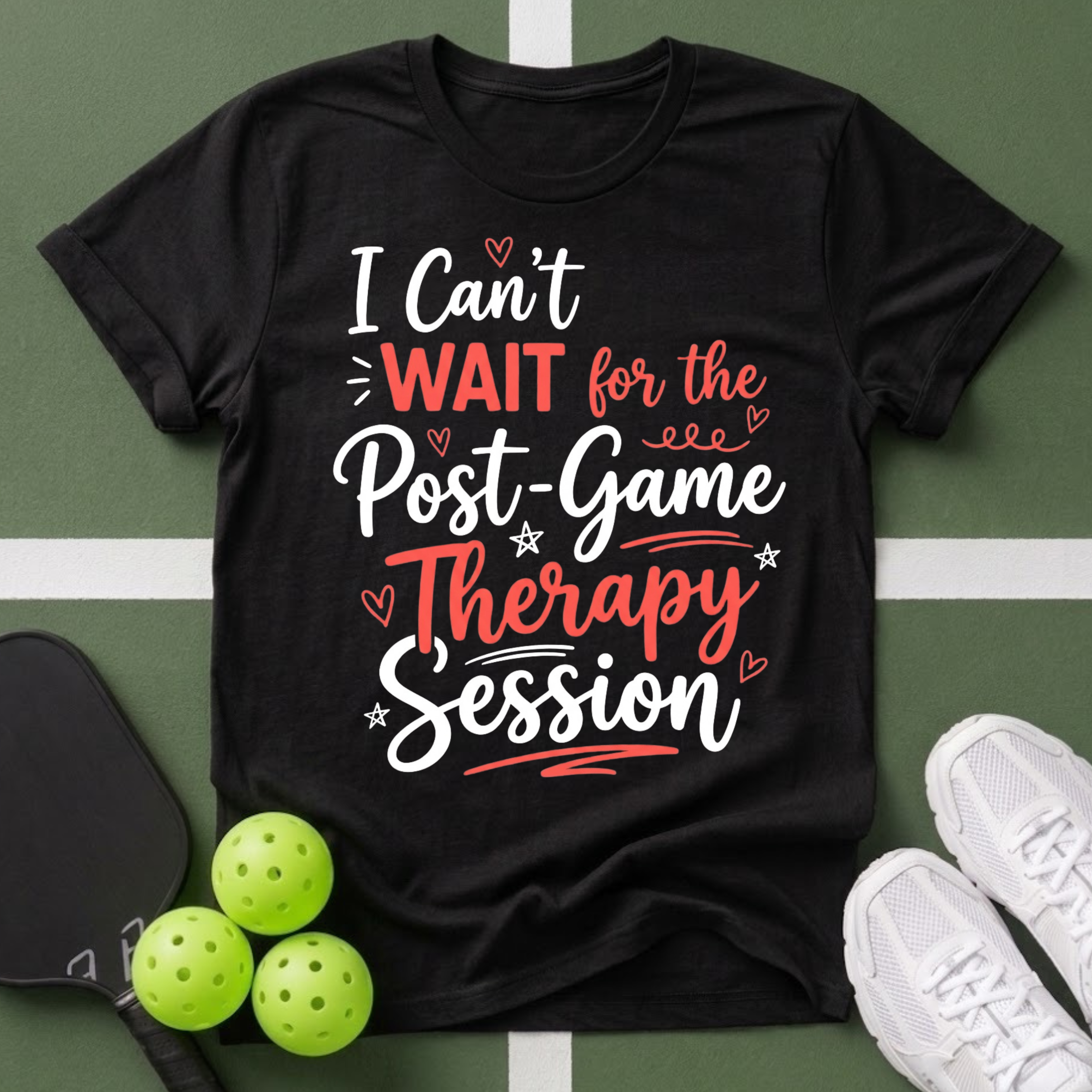 T-Shirt – "I Can’t Wait for the Post-Game Therapy Session" Athletic Mom Fan Tee