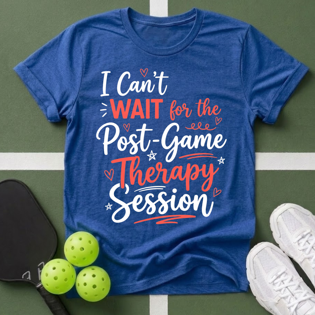 T-Shirt – "I Can’t Wait for the Post-Game Therapy Session" Athletic Mom Fan Tee
