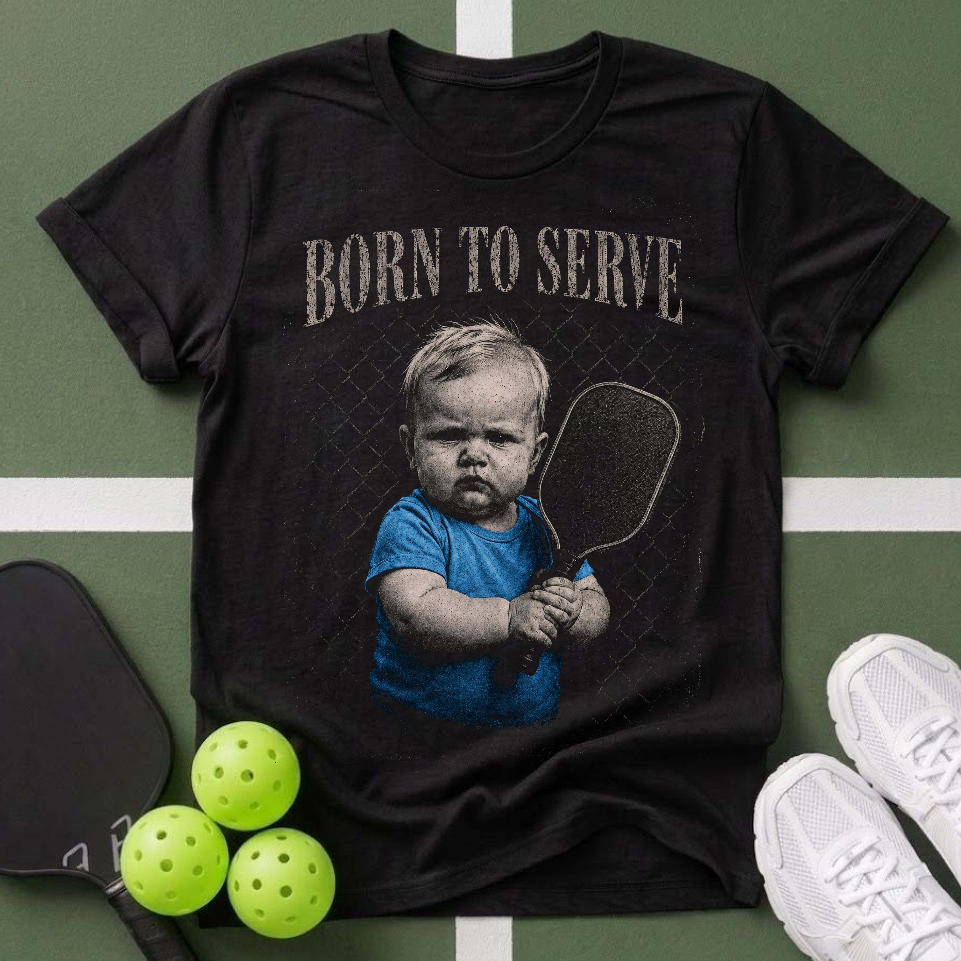 Asphalt Saints- Born to Serve Baby Face T-Shirt