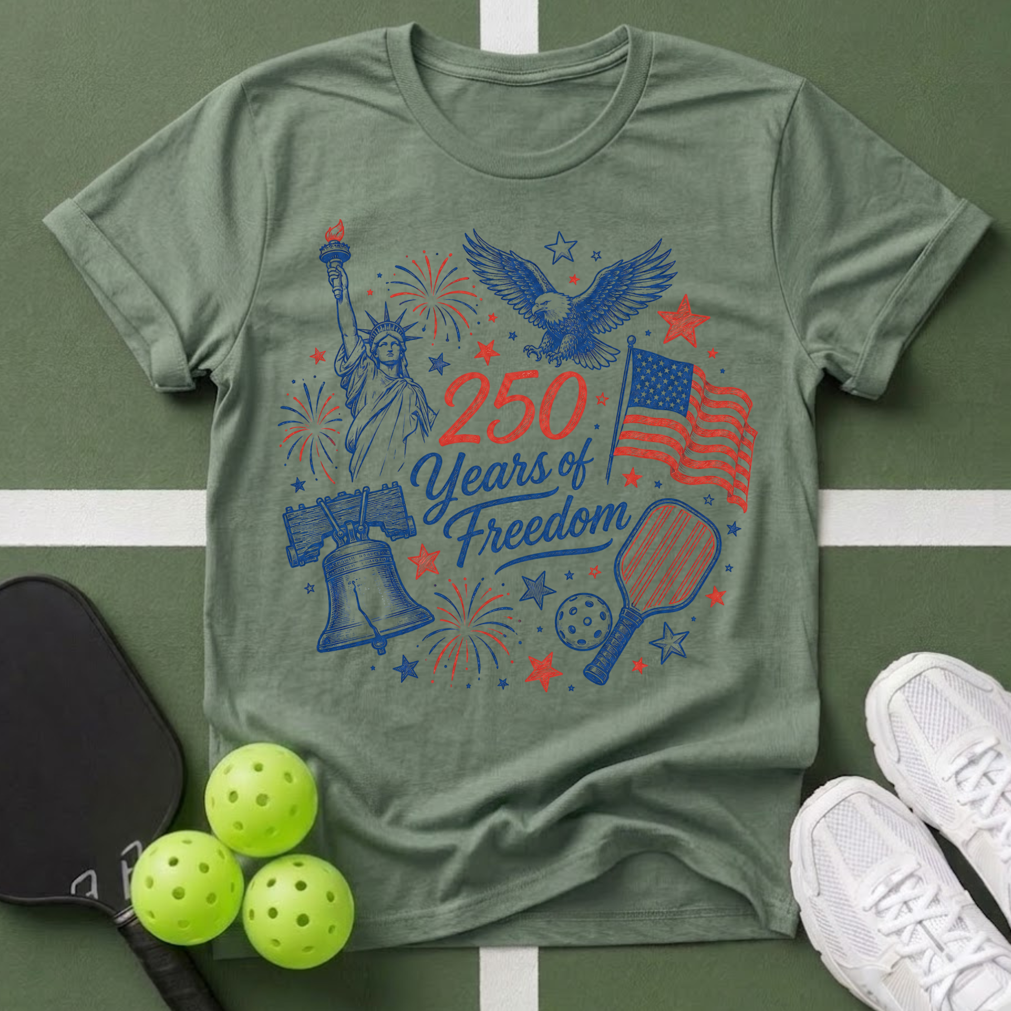 250 Years of Freedom Patriotic T-Shirt