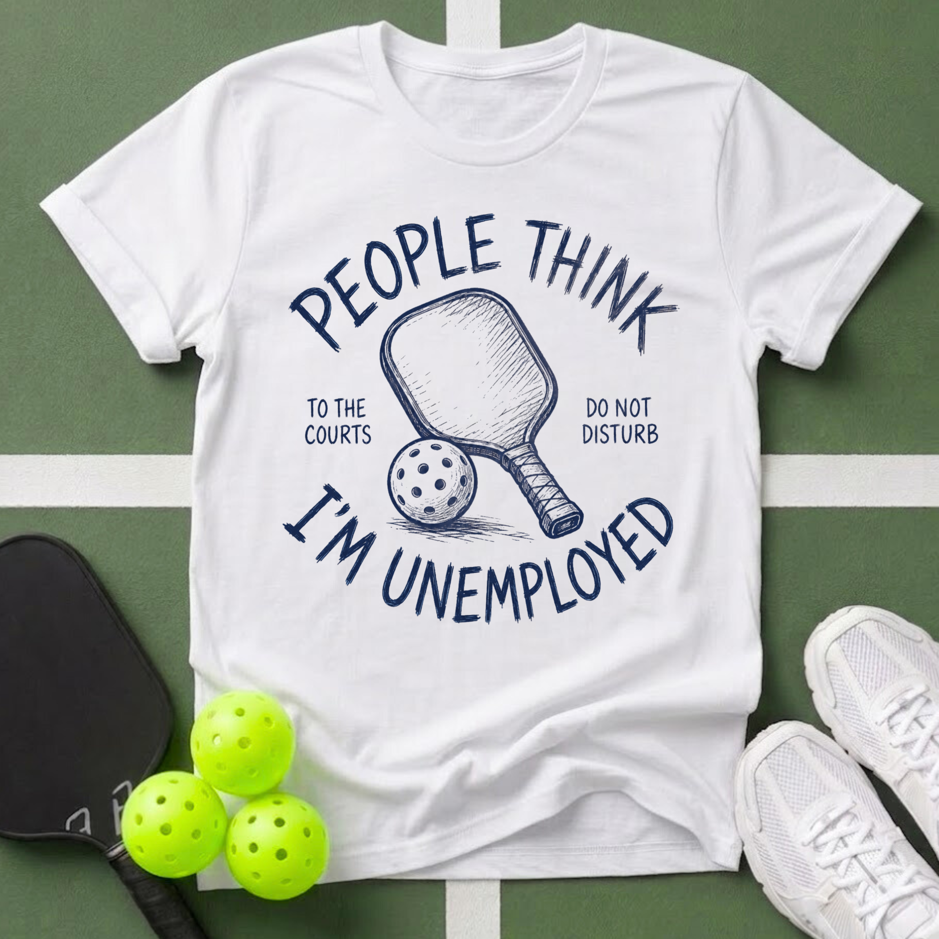People Think I’m Unemployed Pickleball T-Shirt