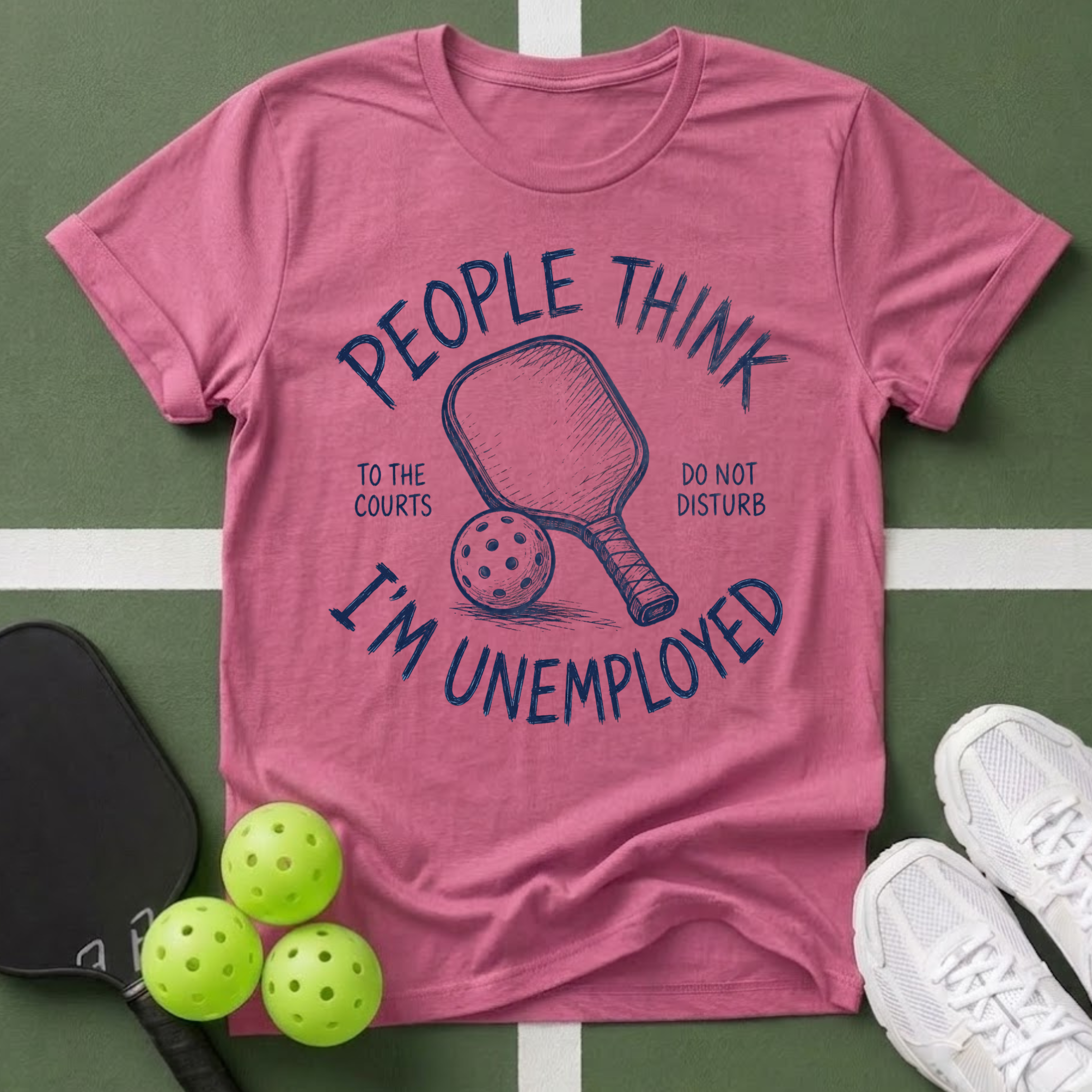 People Think I’m Unemployed Pickleball T-Shirt