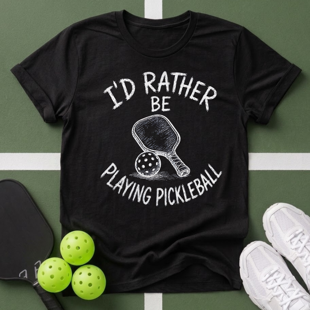 I'd Rather Be Playing Pickleball T-Shirt