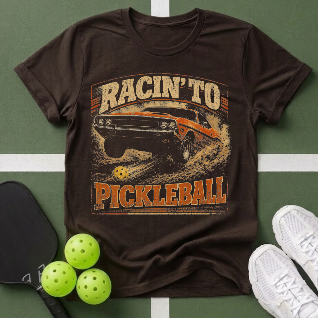 Racin' To Pickleball T‑Shirt