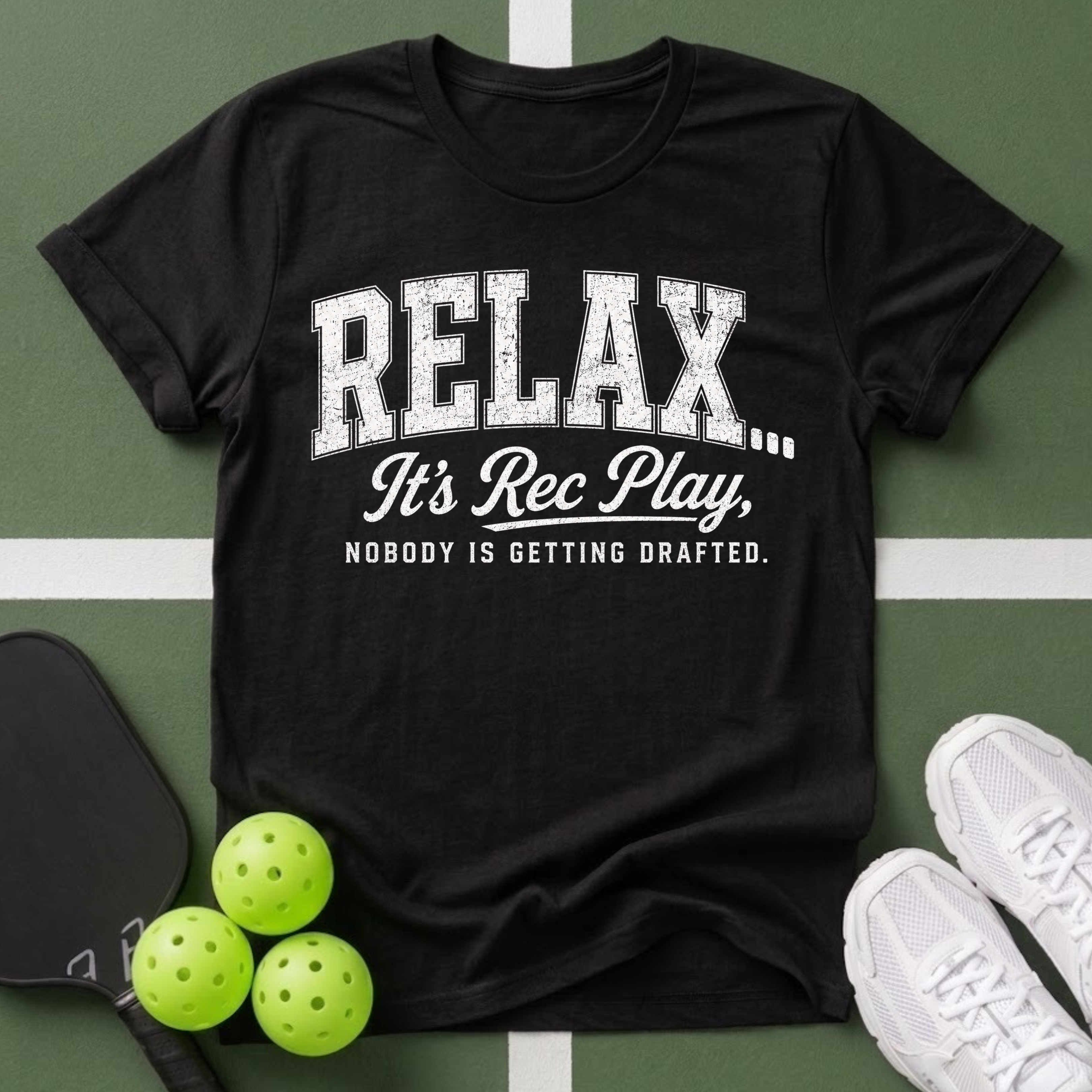 Relax Typography - It’s Rec Play T-Shirt:
