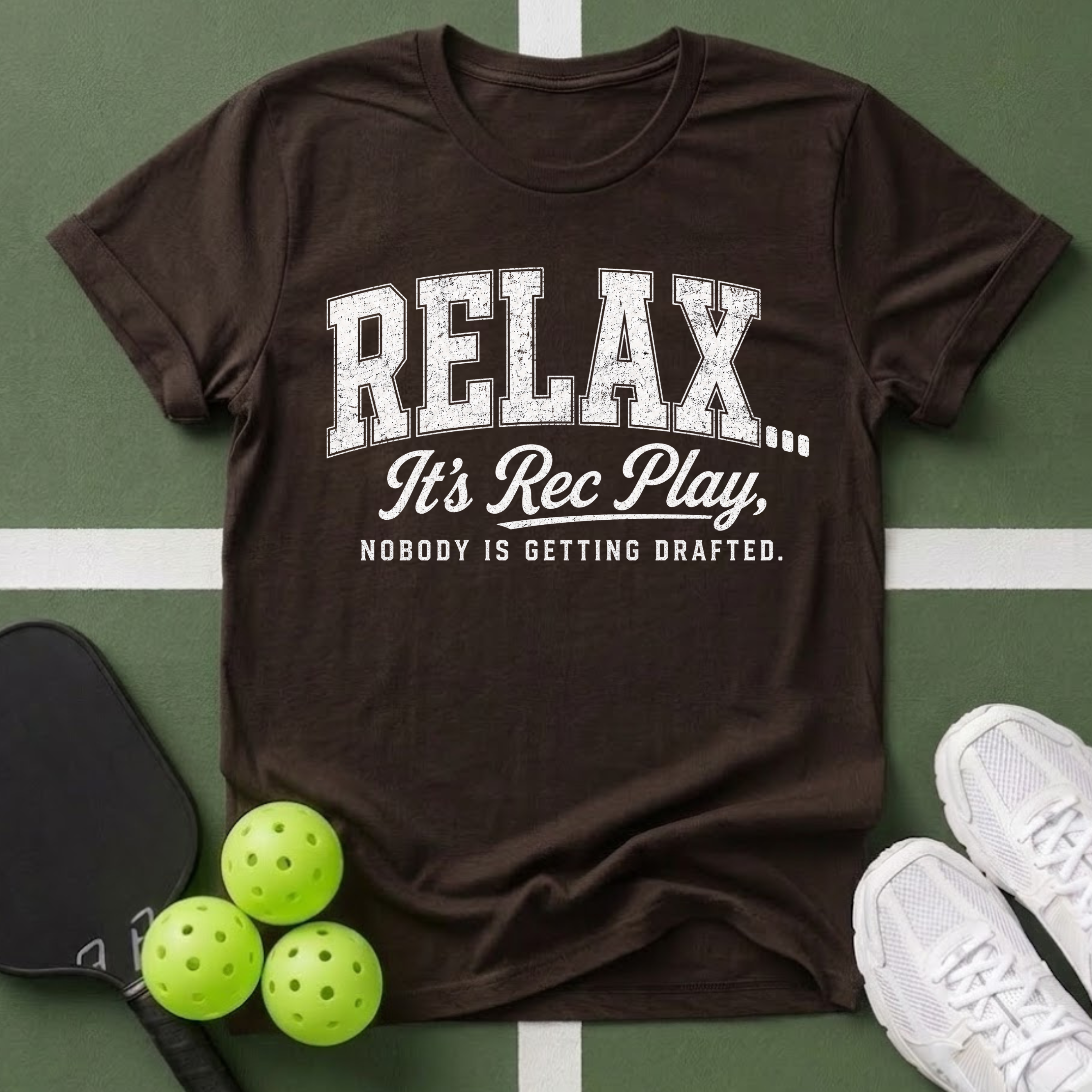 Relax Typography - It’s Rec Play T-Shirt:
