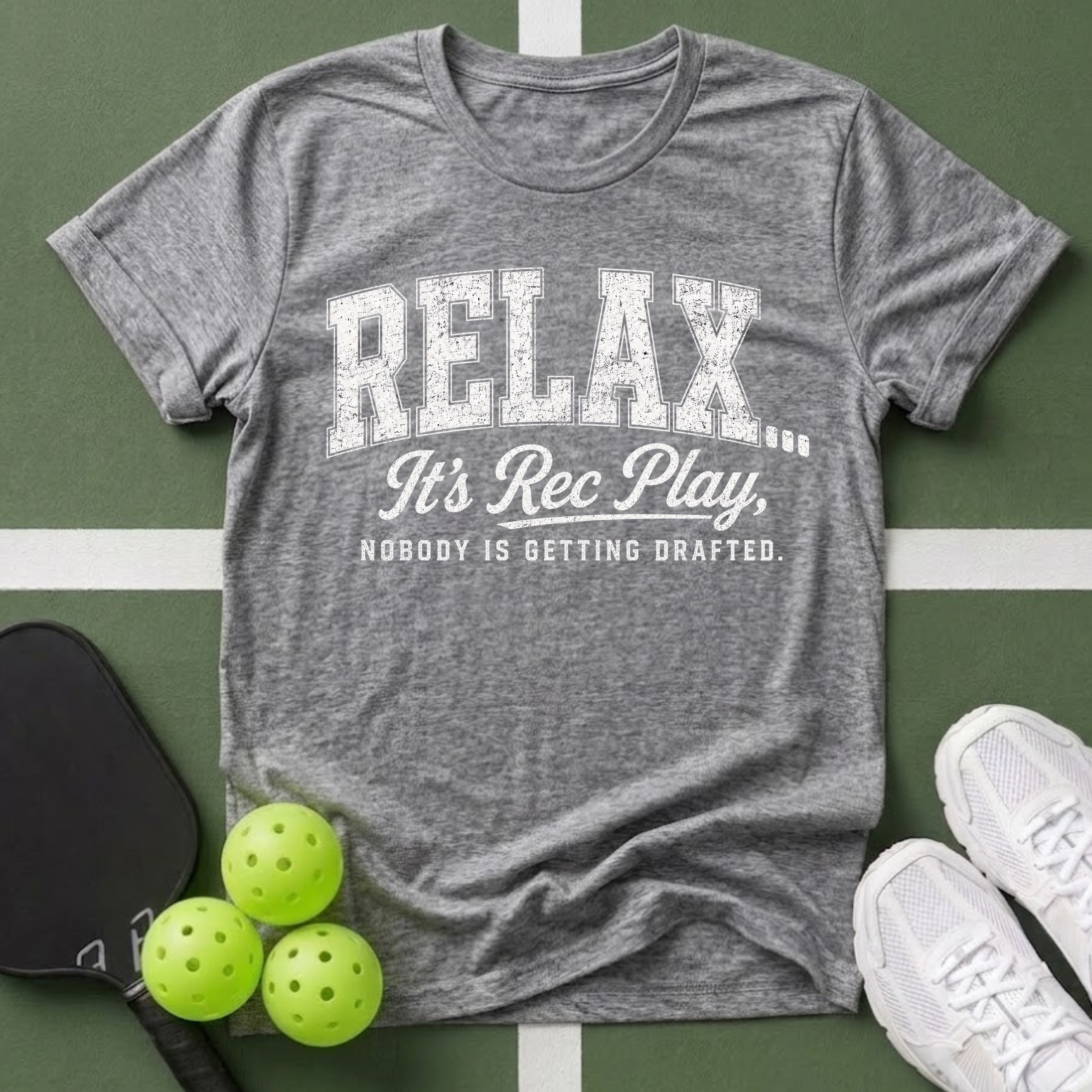 Relax Typography - It’s Rec Play T-Shirt: