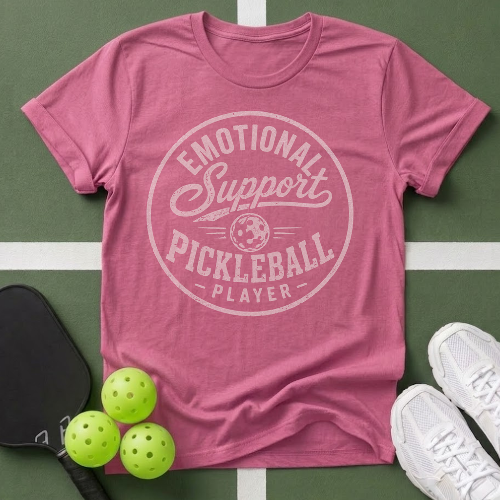 Emotional Support Pickleball Player T-Shirt