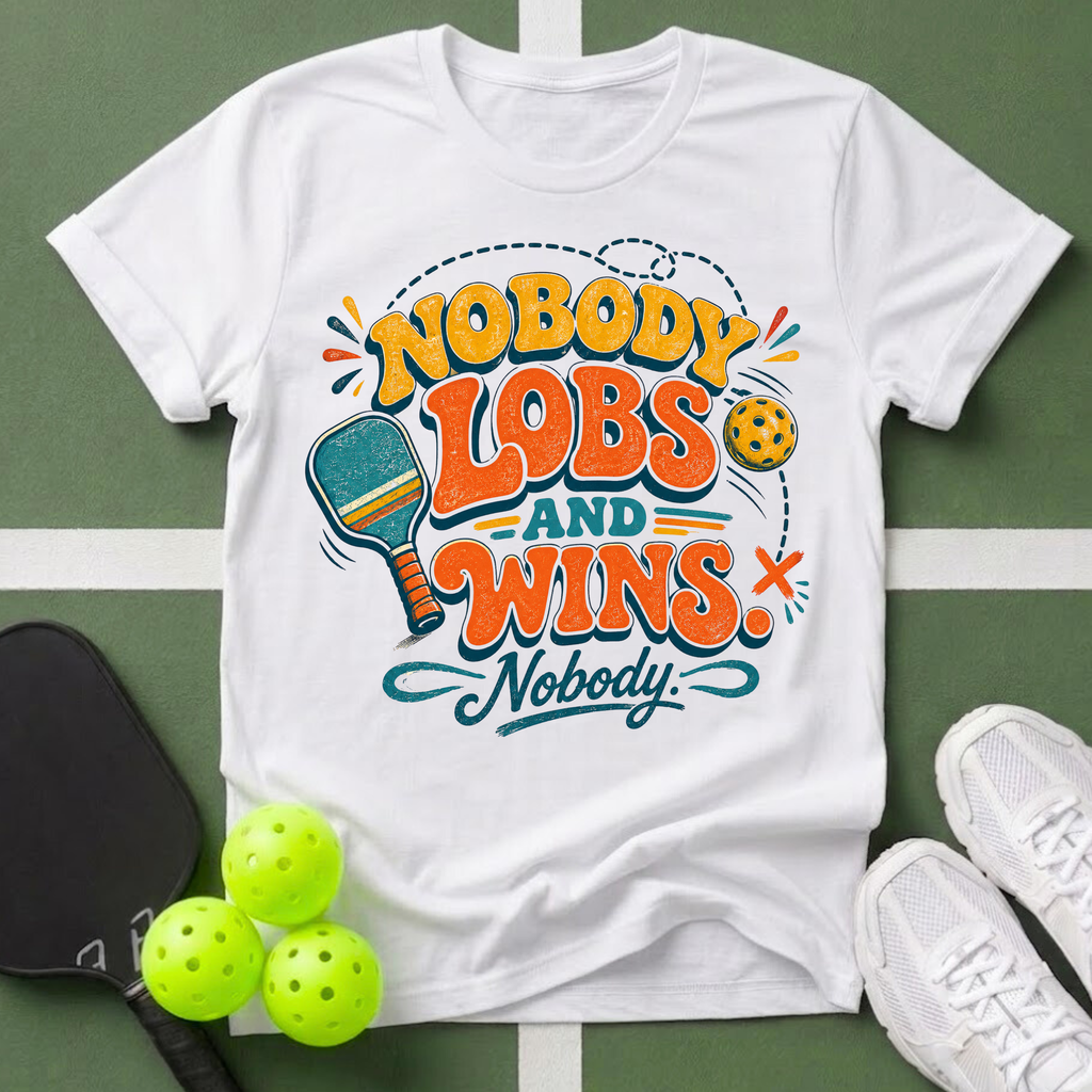 Nobody Lobs and Wins Pickleball T-Shirt