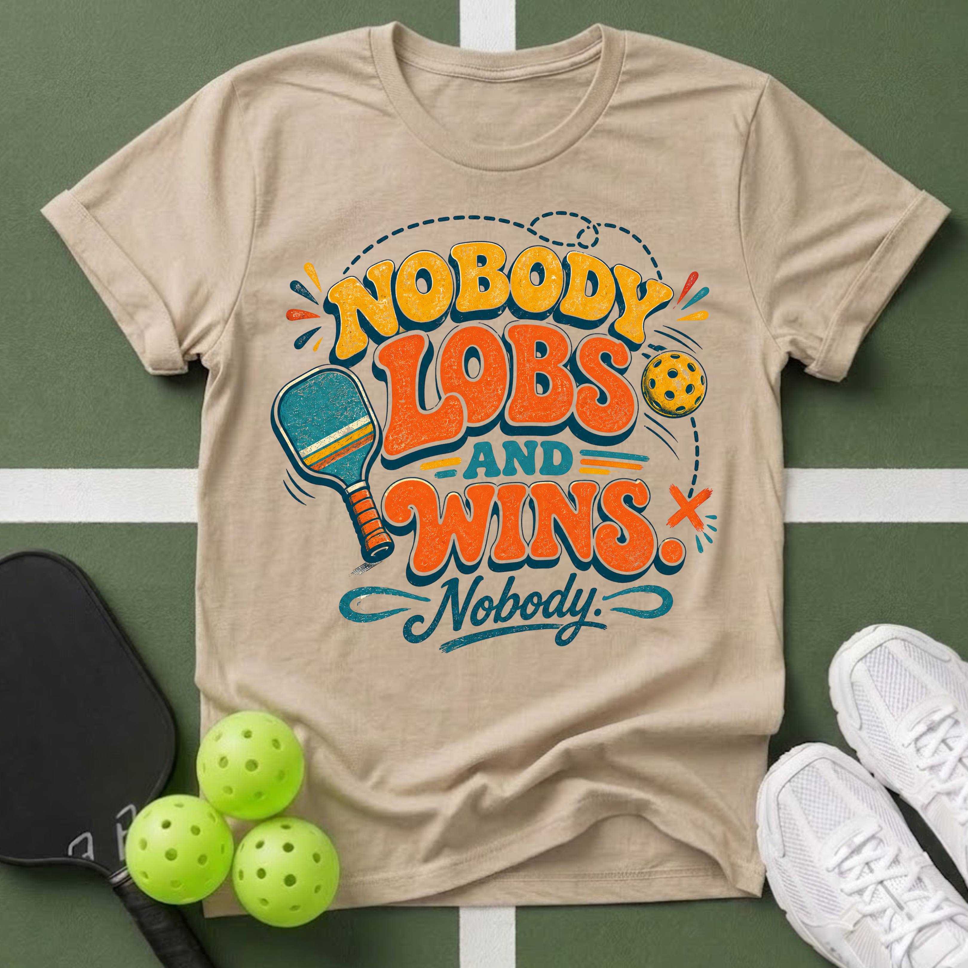Nobody Lobs and Wins Pickleball T-Shirt