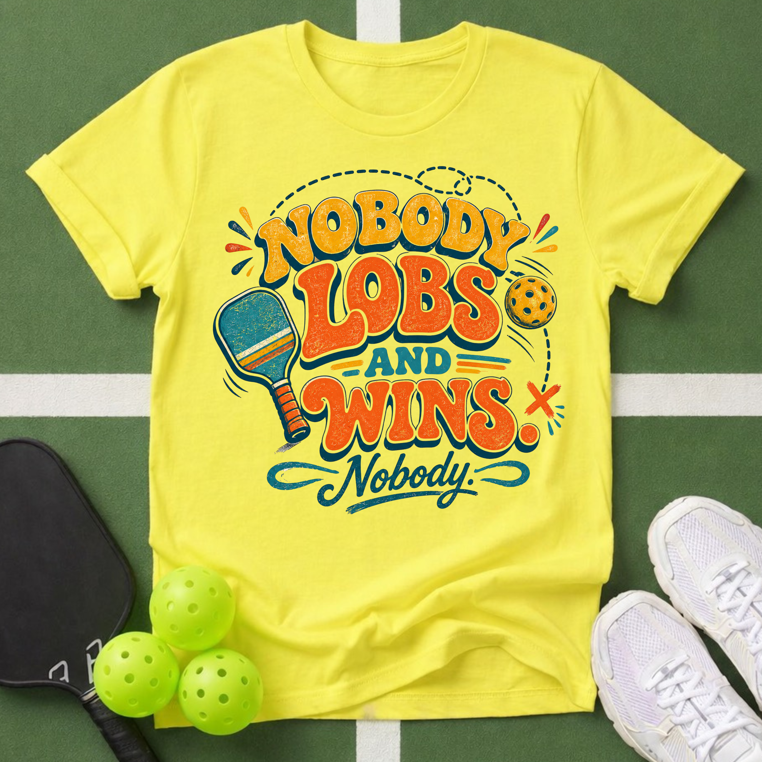 Nobody Lobs and Wins Pickleball T-Shirt