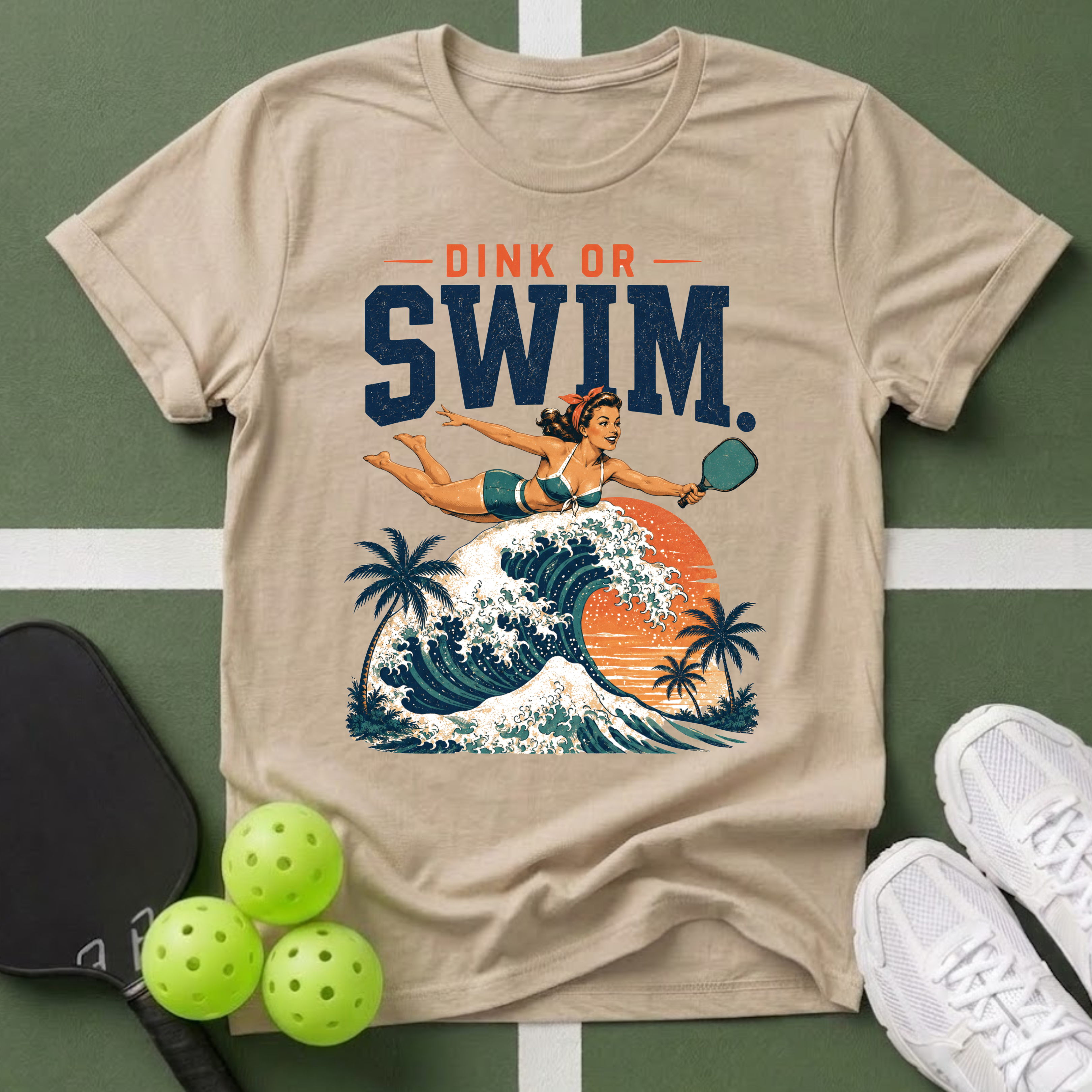 Dink or Swim Pickleball T-Shirt