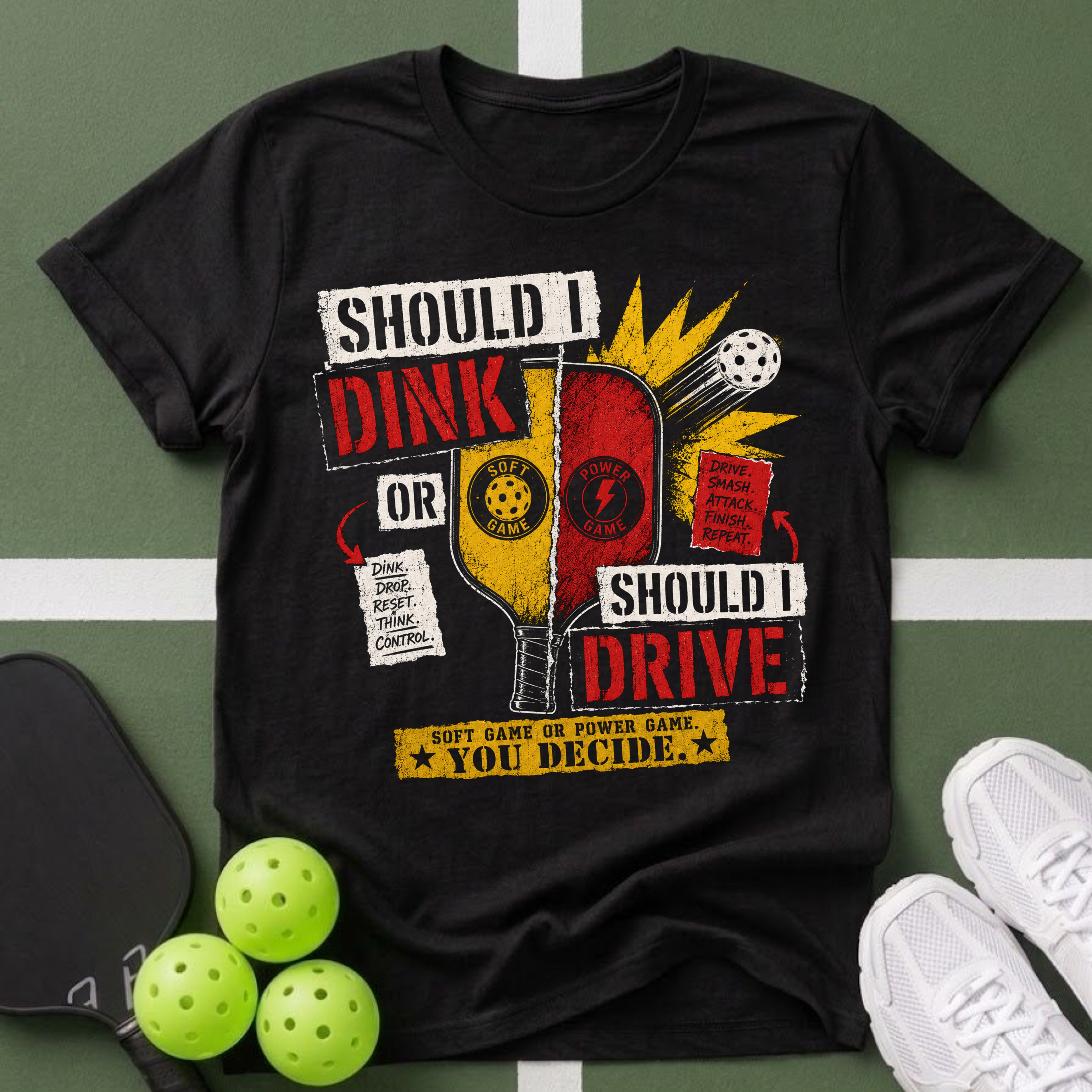 Should I Dink or Drive? Pickleball T-Shirt