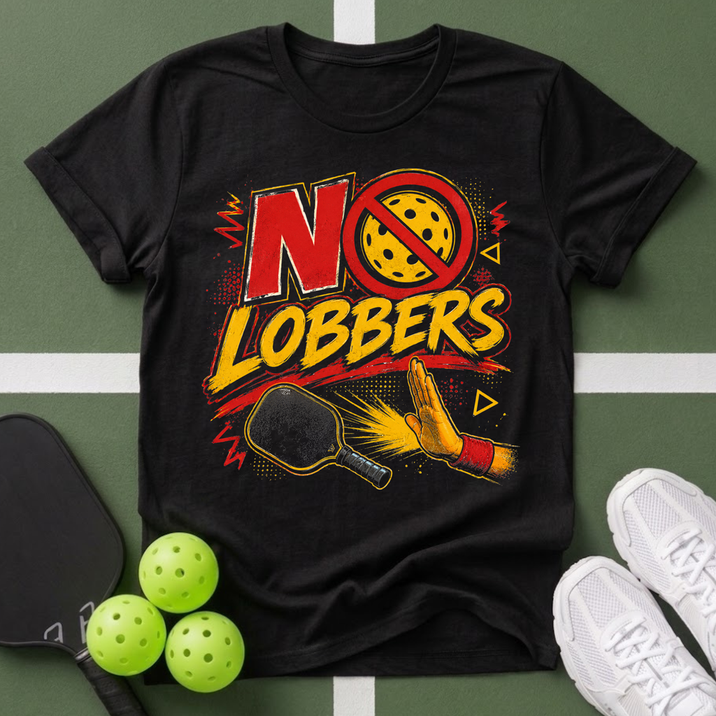 No Lobbers Pickleball T-Shirt