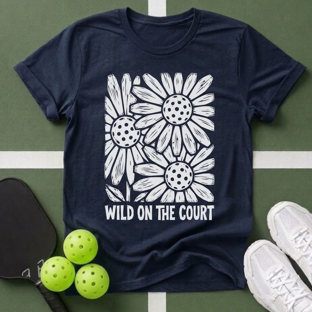 Flower Wild on the Court  T‑Shirt