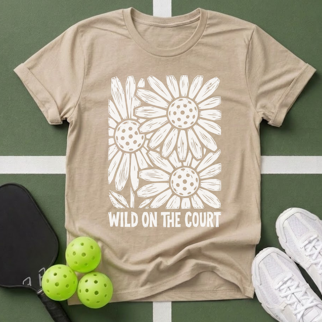 Flower Wild on the Court  T‑Shirt