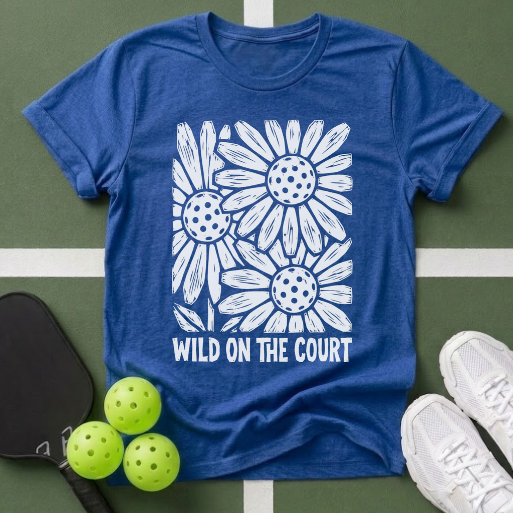 Flower Wild on the Court  T‑Shirt