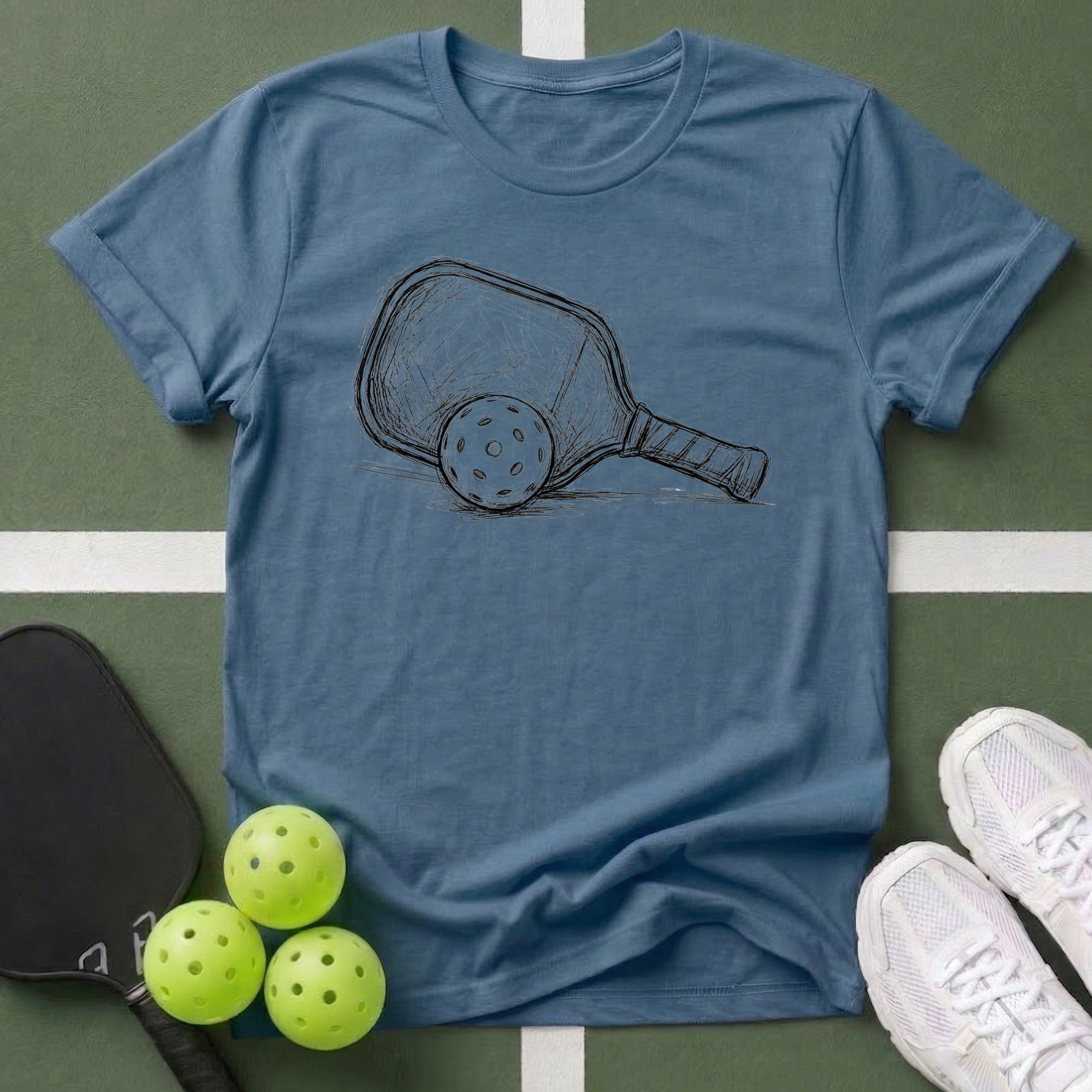Scribble Paddle and Ball T-Shirt