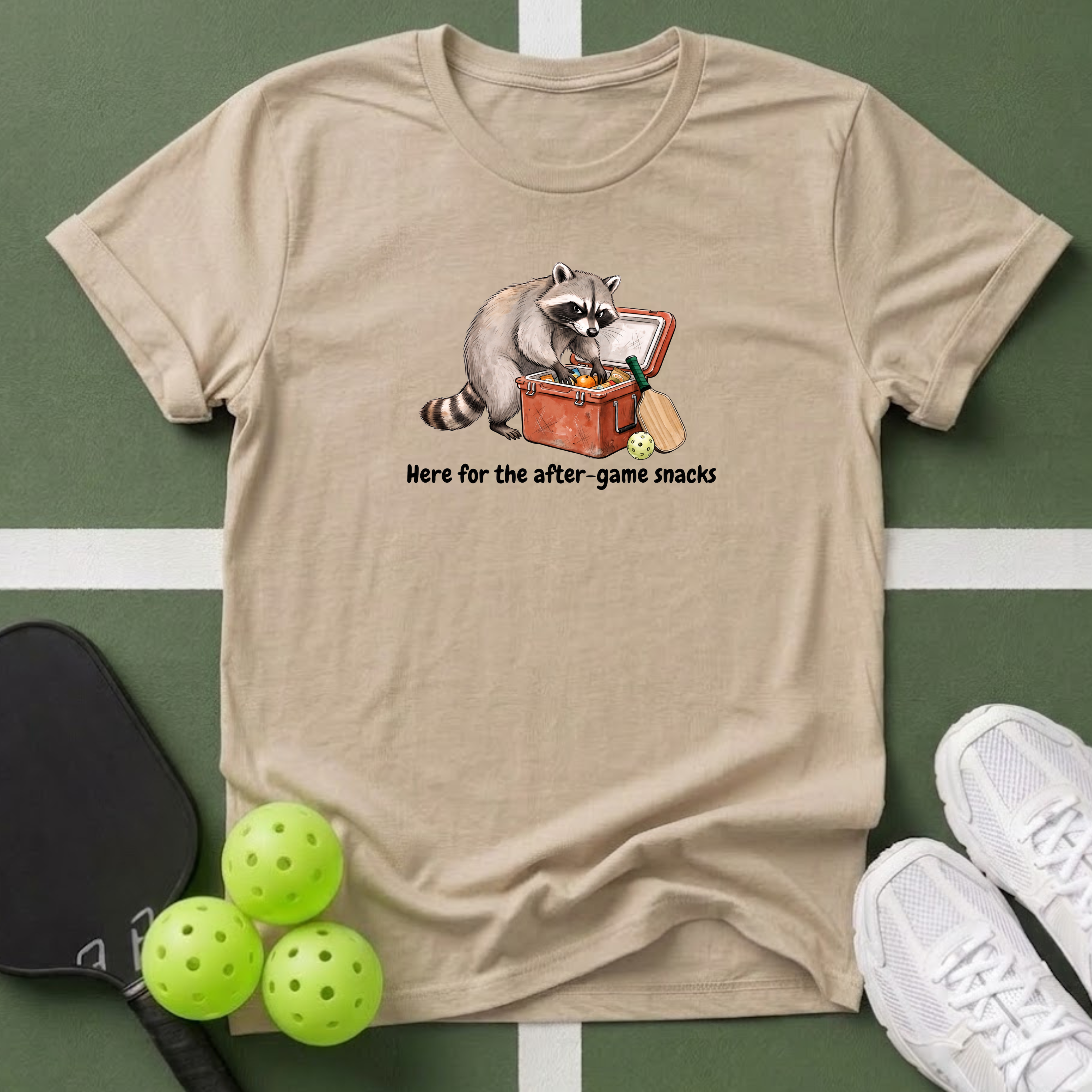 After-Game Snacks Raccoon T-Shirt