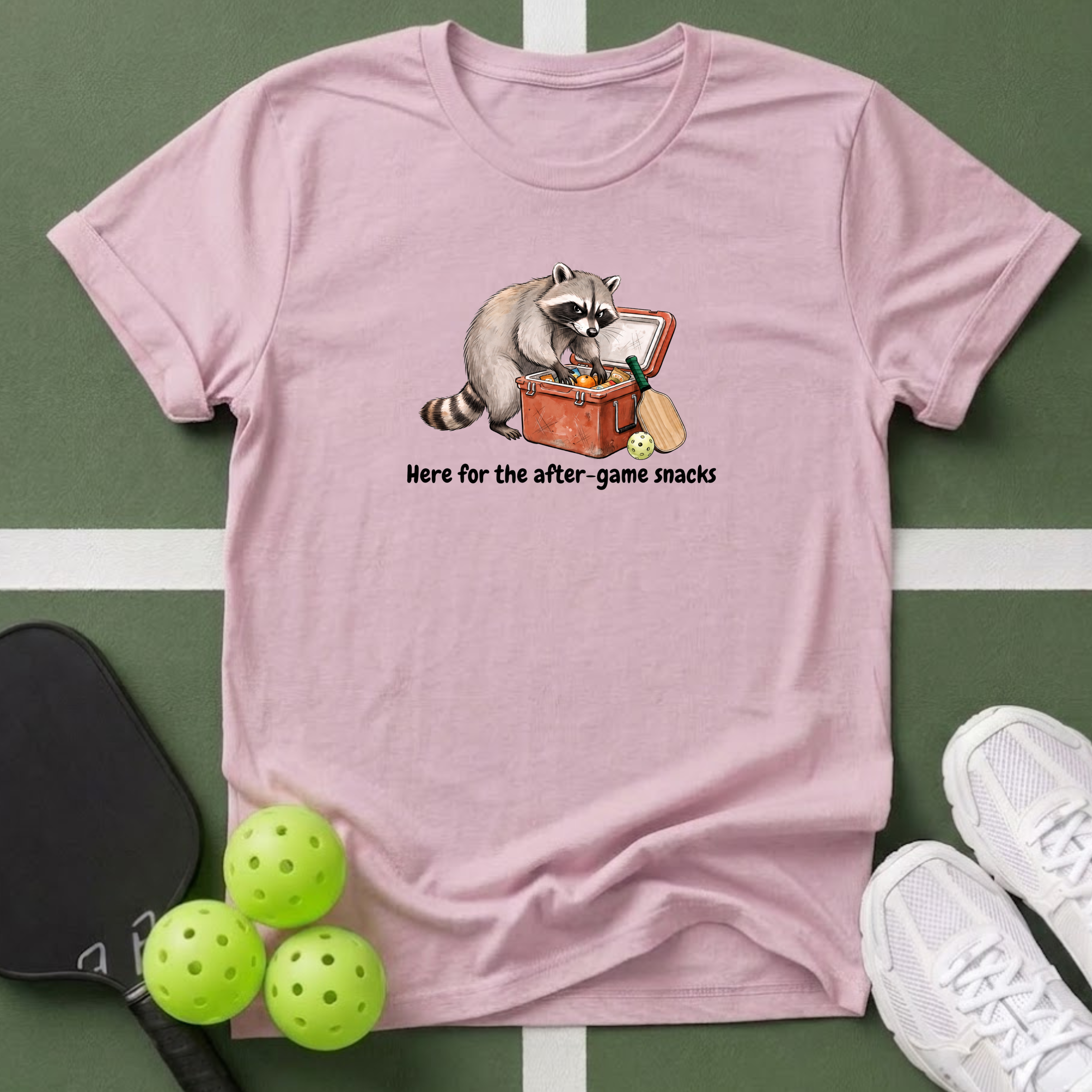 After-Game Snacks Raccoon T-Shirt