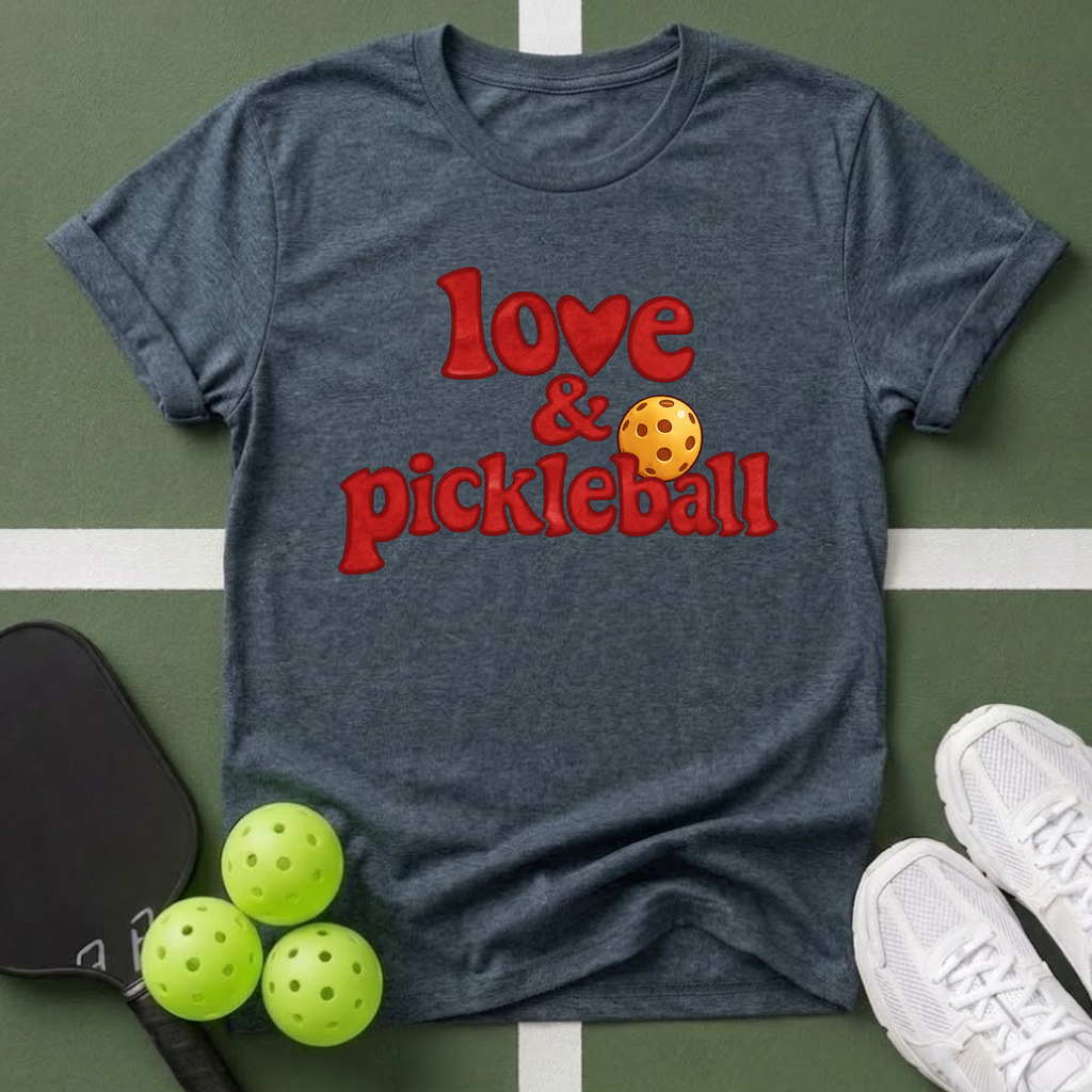 Love & Pickleball T‑Shirt