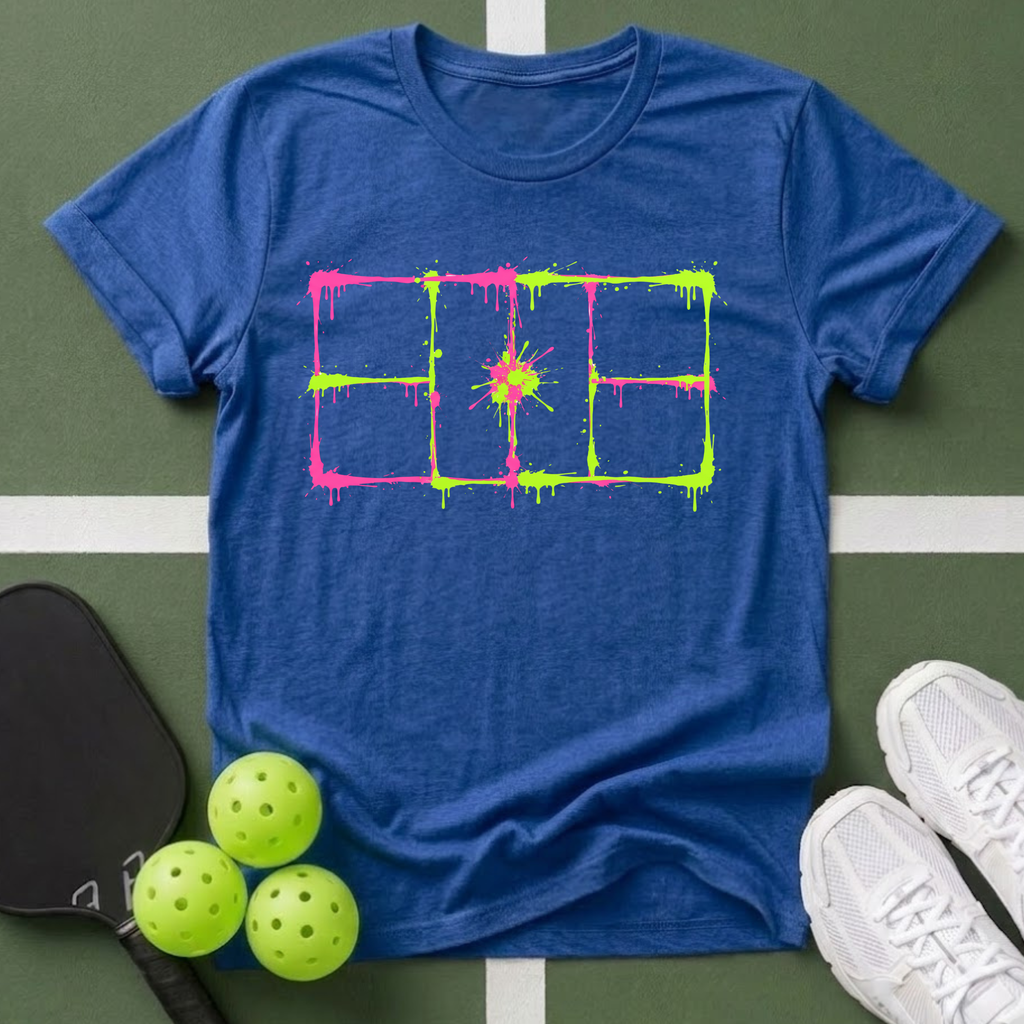 Neon Splatter Court T-Shirt