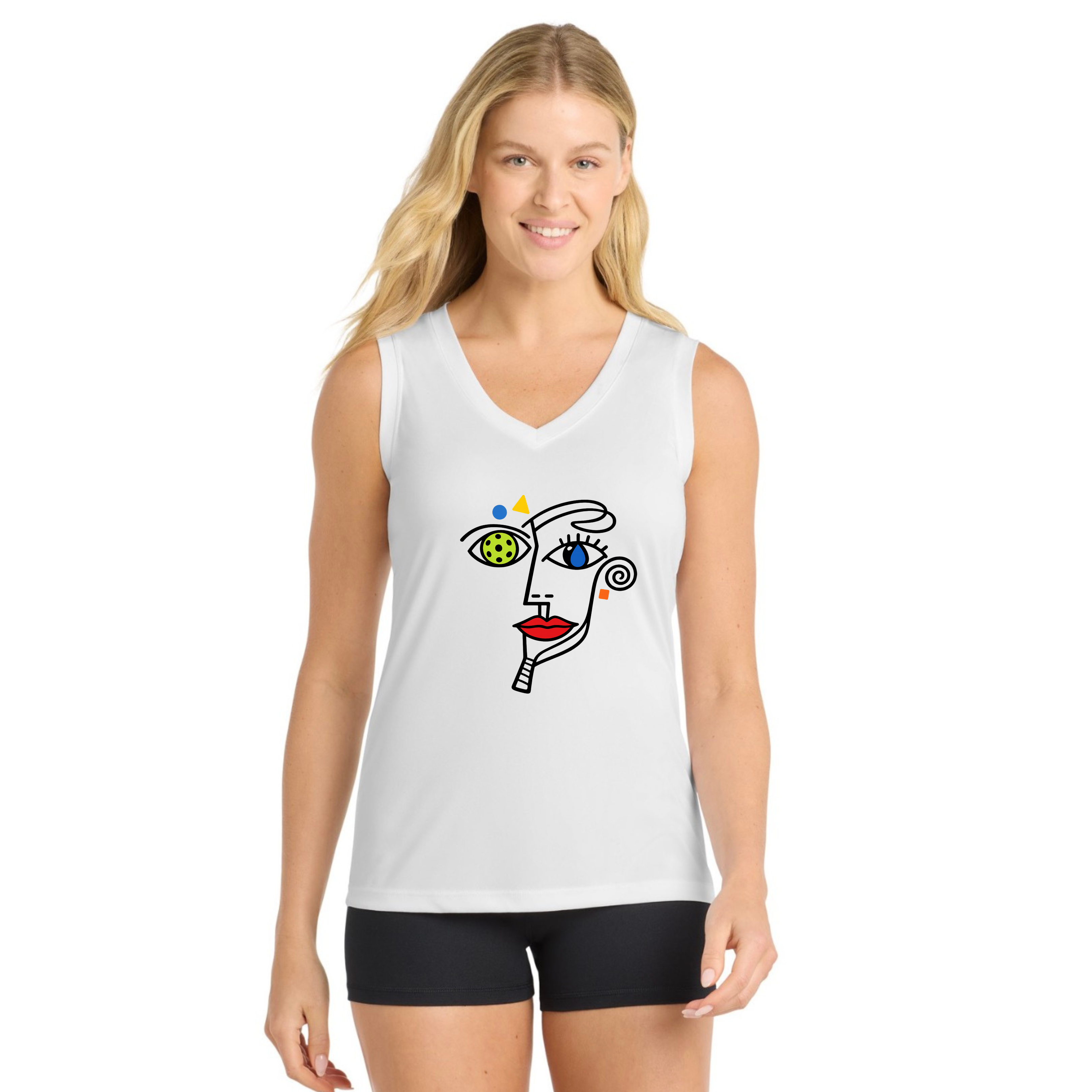Performance Women's V-Neck Sleeveless "Abstract"
