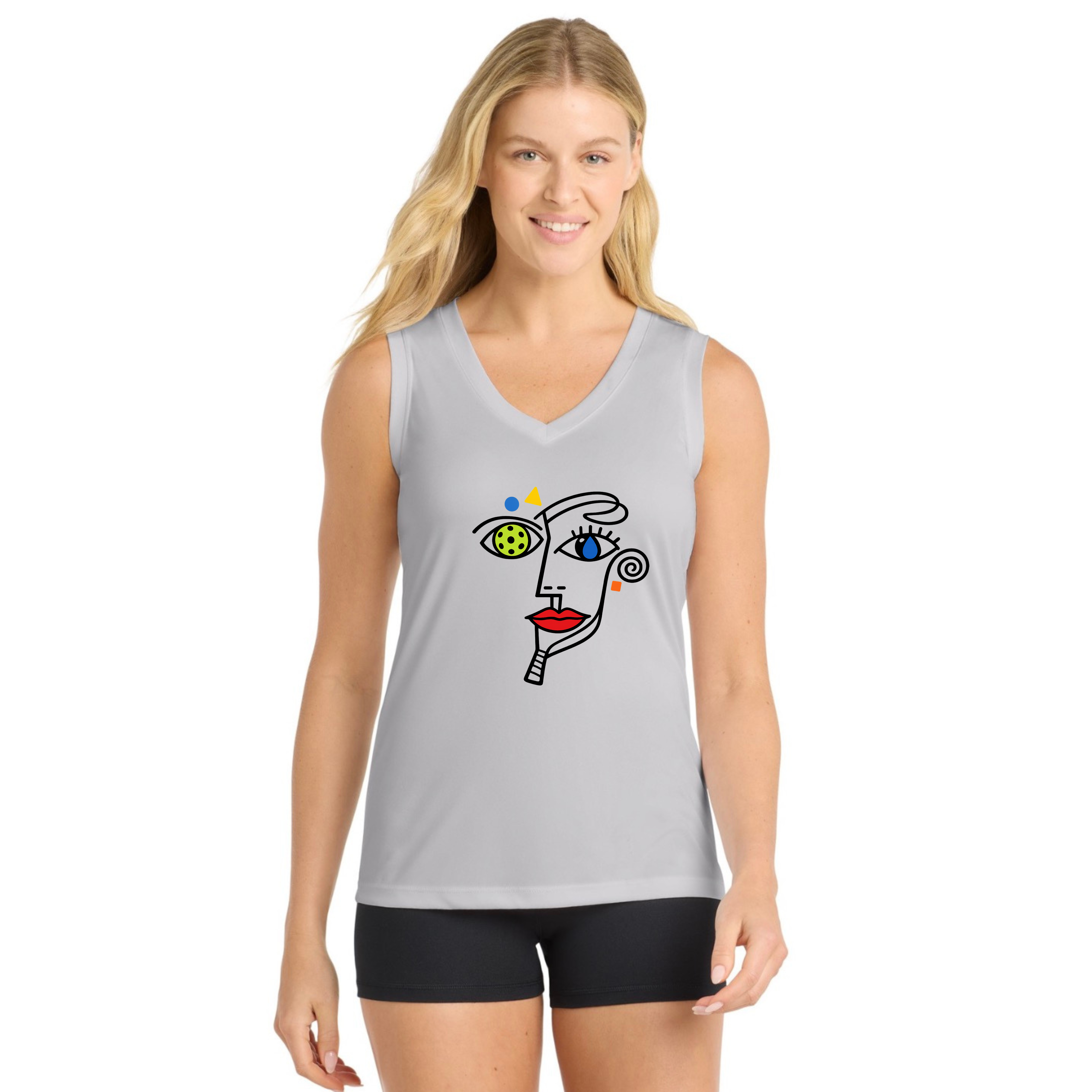Performance Women's V-Neck Sleeveless "Abstract"