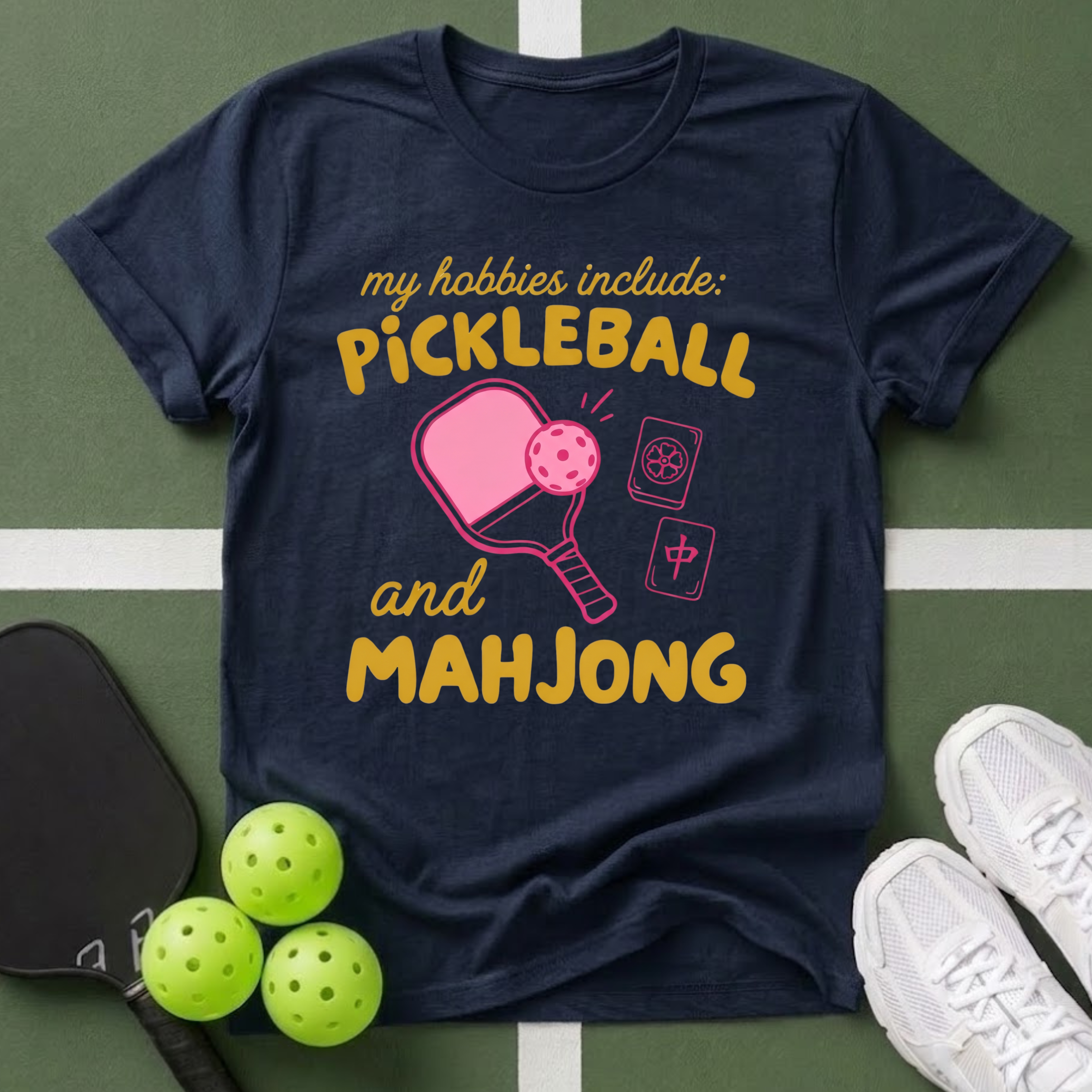 My Hobbies: Pickleball and Mahjong T-Shirt