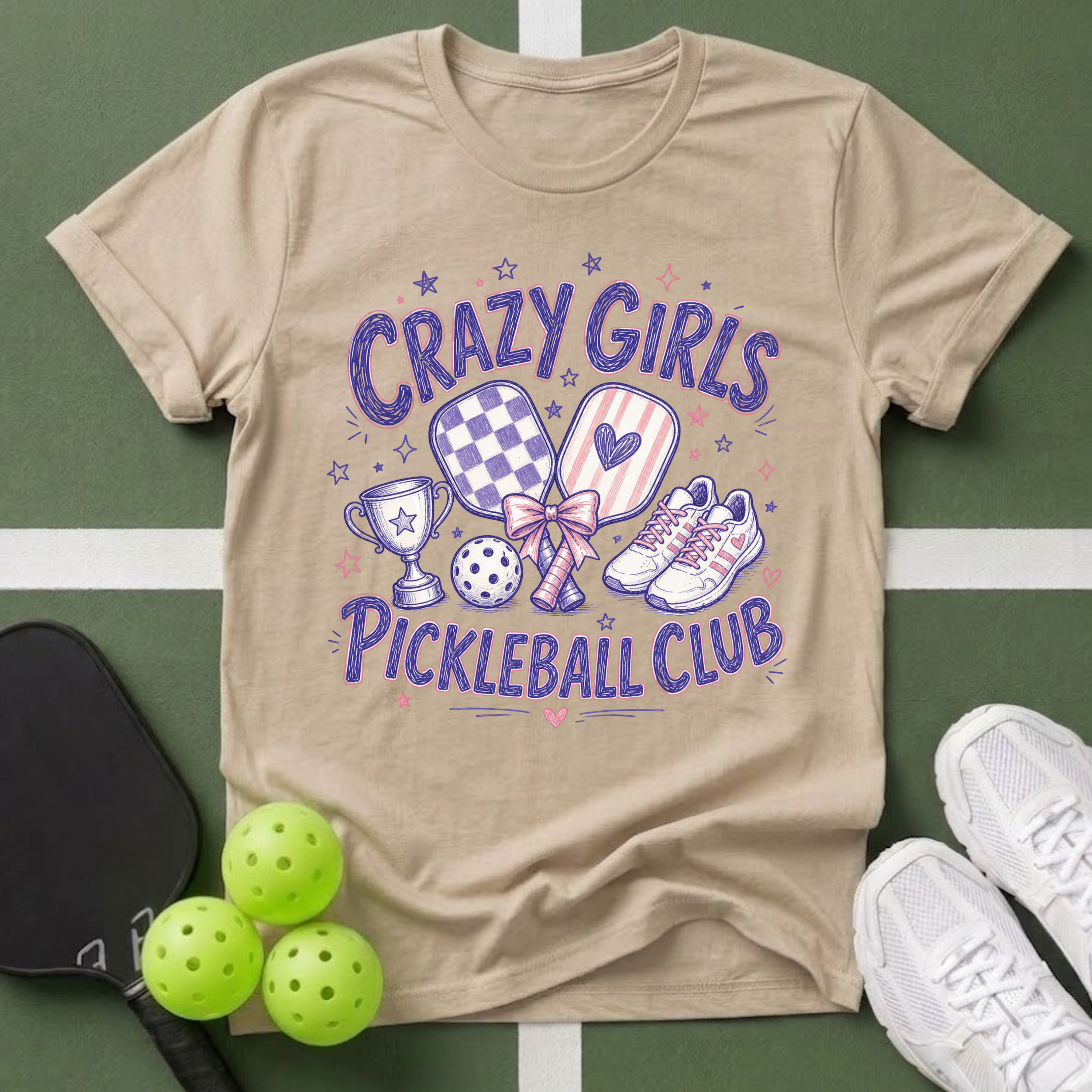 Crazy Girls Pickleball Club T-Shirt