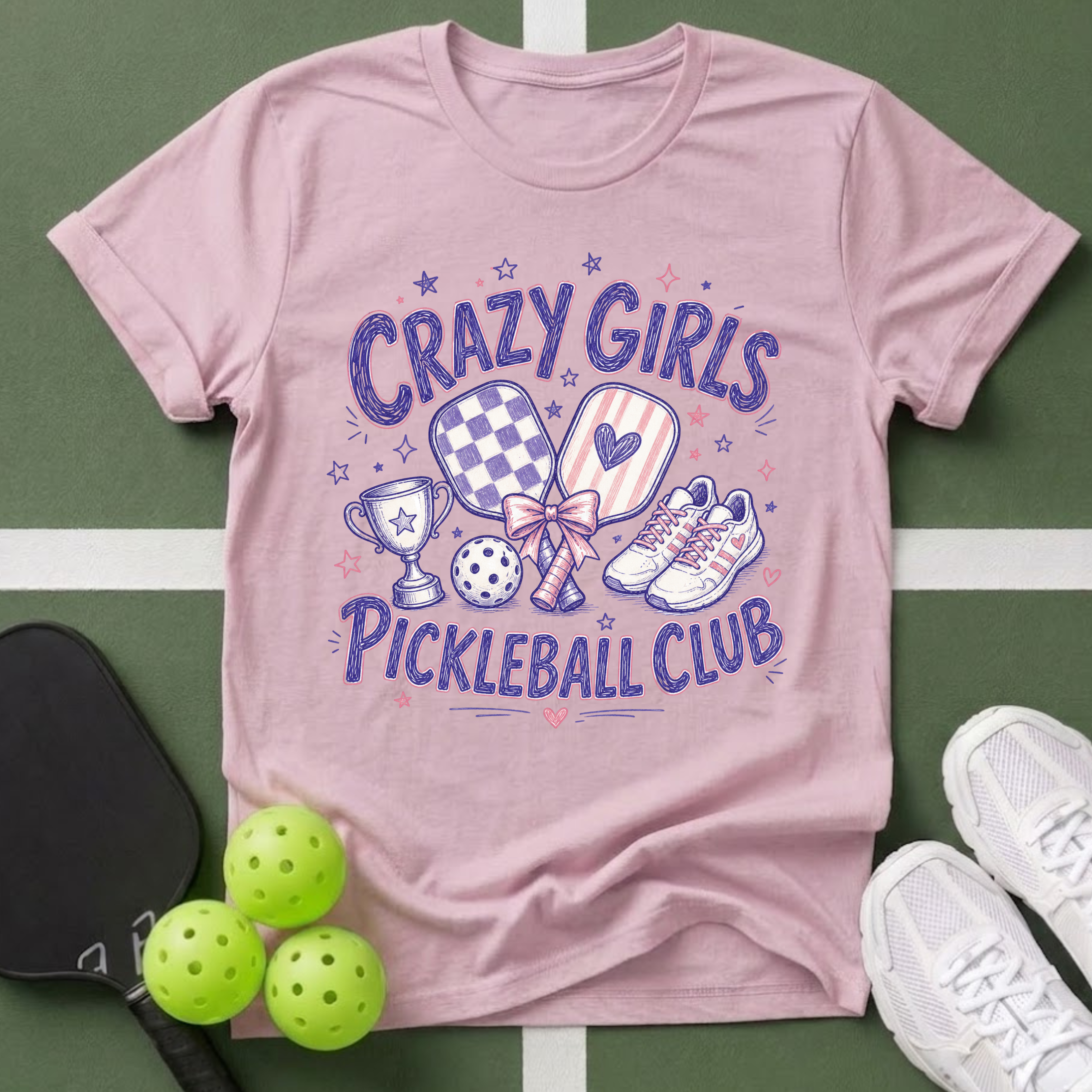 Crazy Girls Pickleball Club T-Shirt