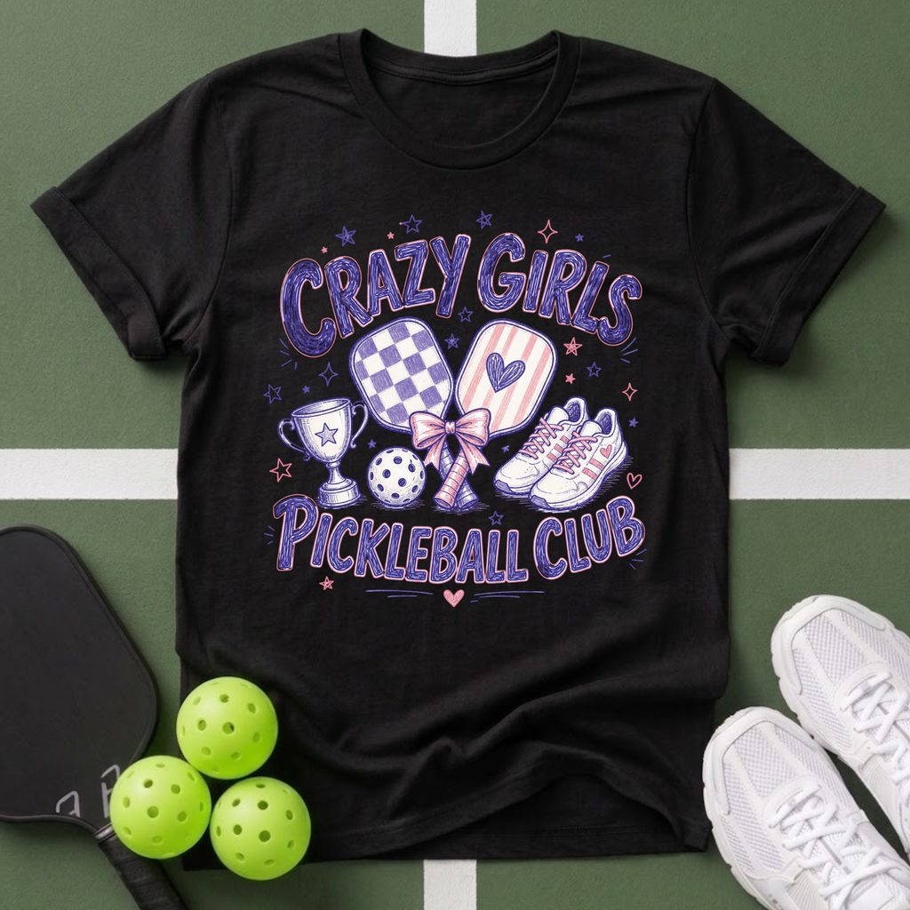 Crazy Girls Pickleball Club T-Shirt