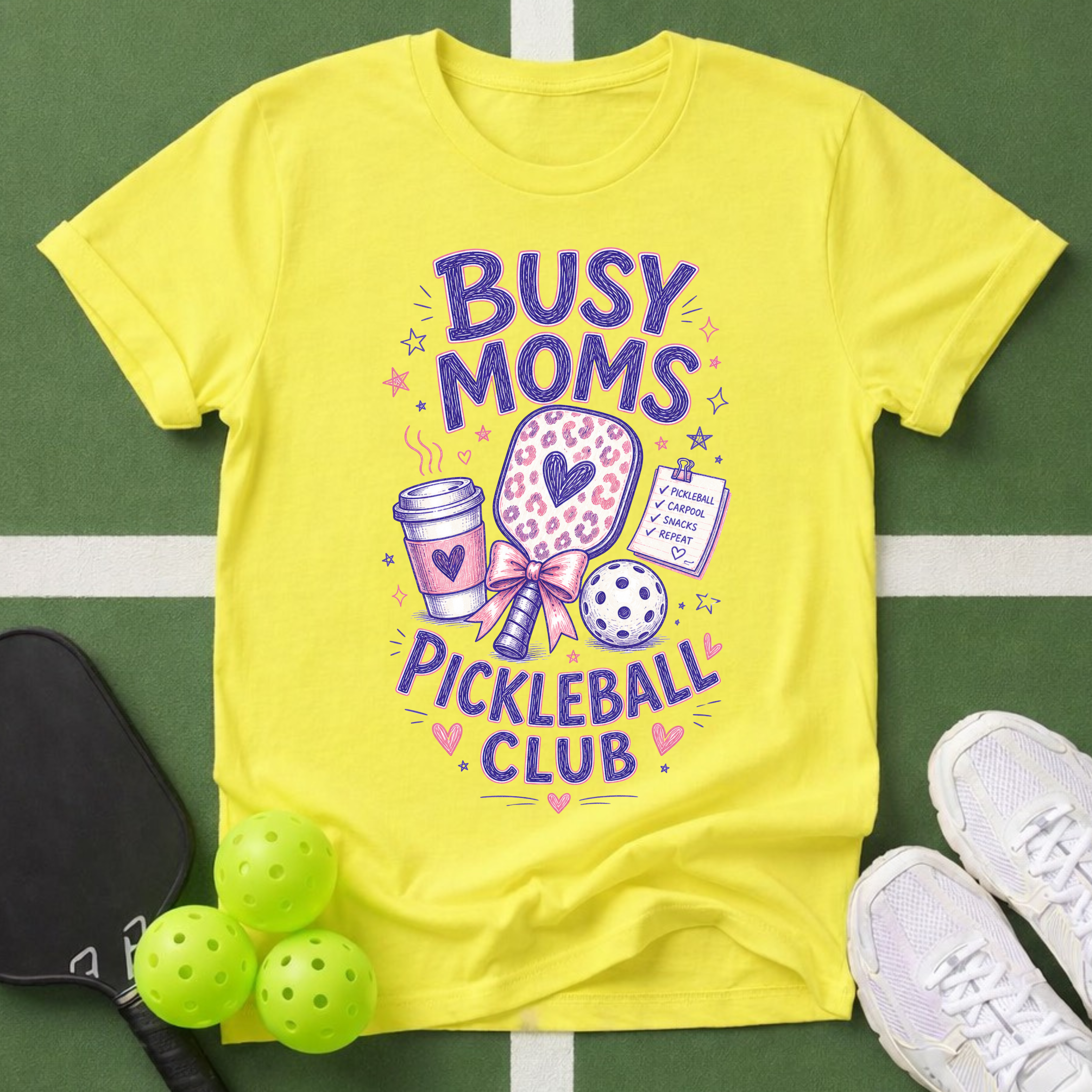 Busy Moms Pickleball Club T-Shirt