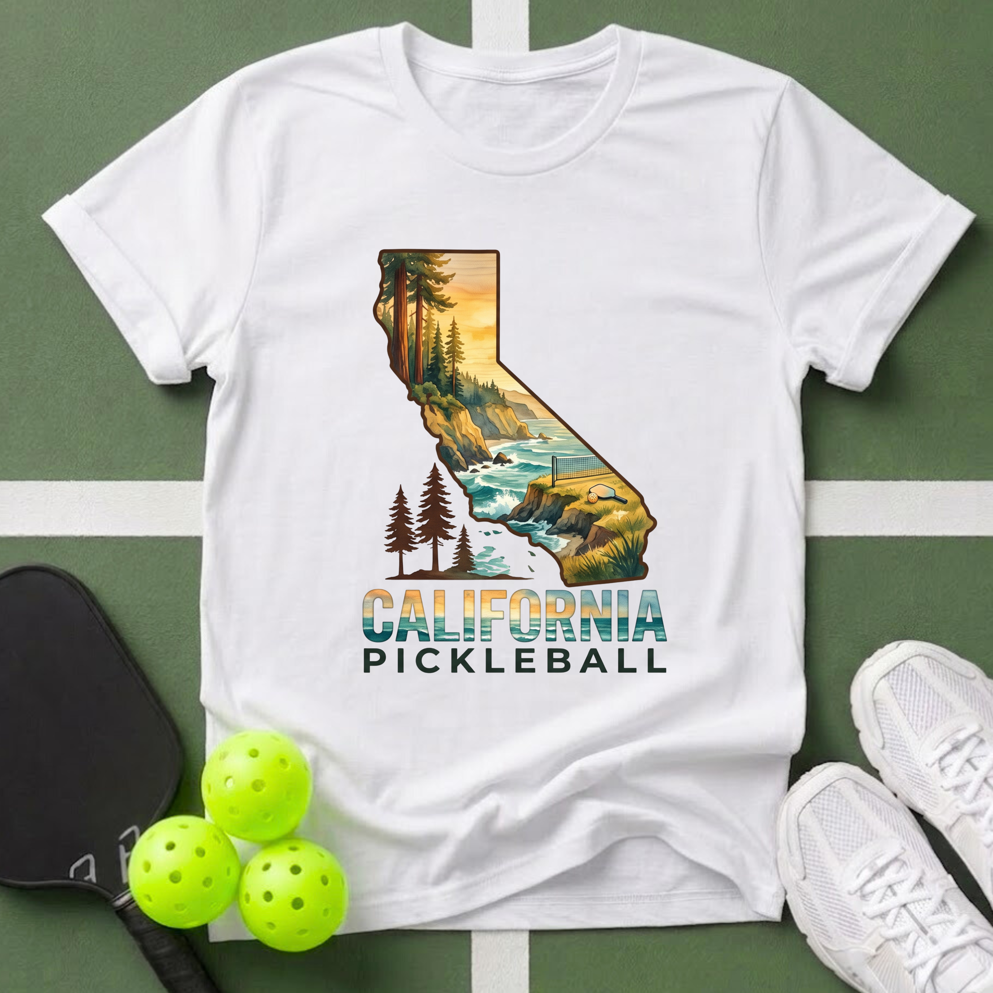 State- California Pickleball T-Shirt